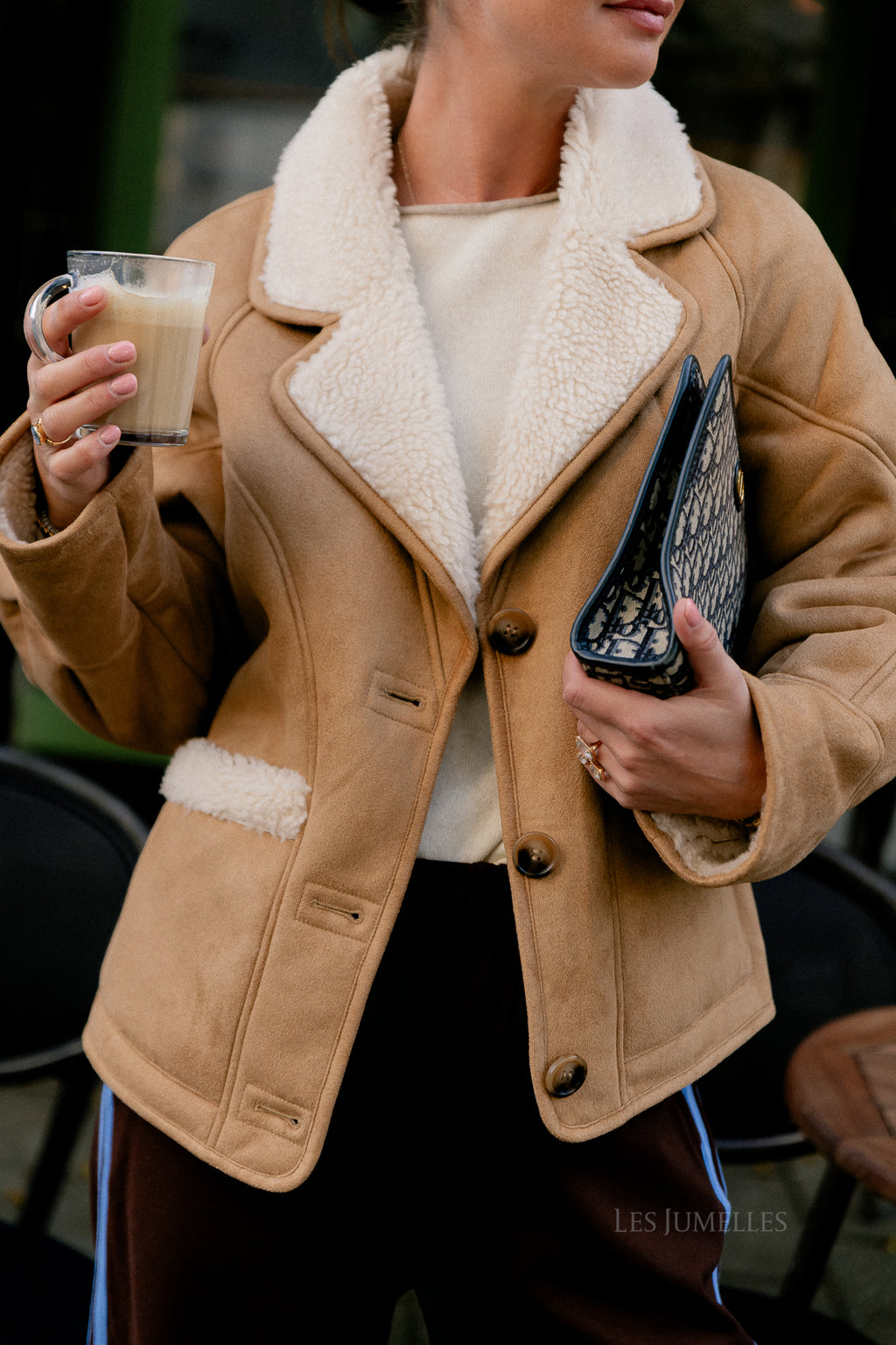 Myra jacket camel/ecru