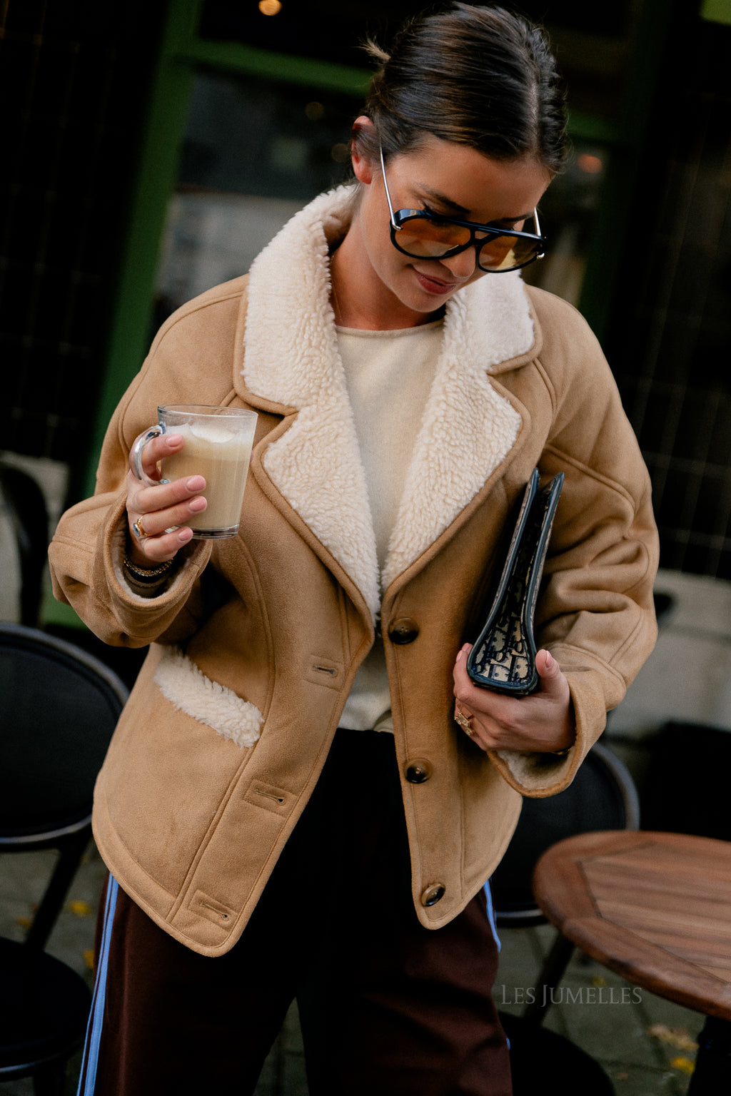 Myra jacket camel/ecru