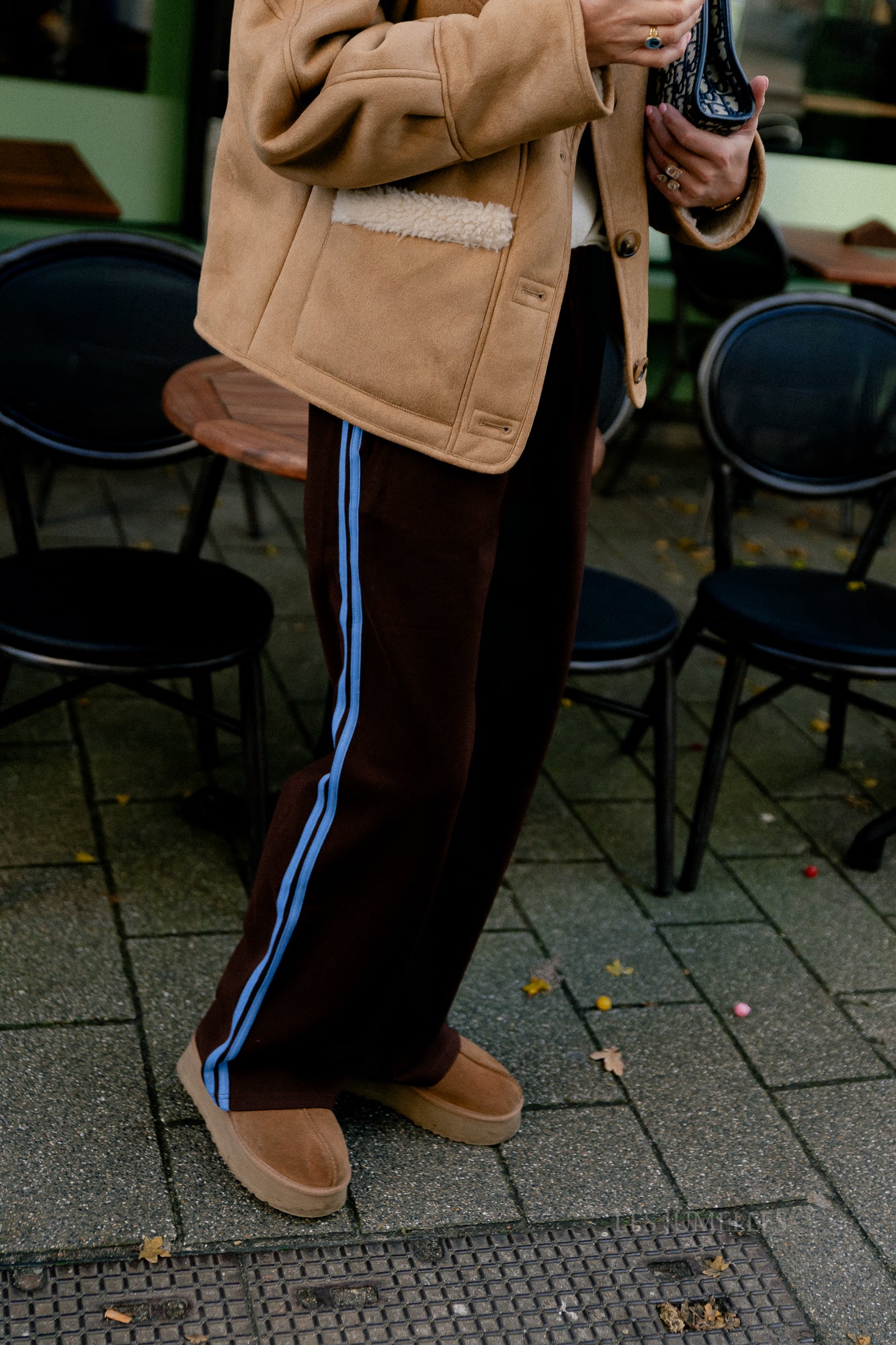 Isla track pants chocolate brown