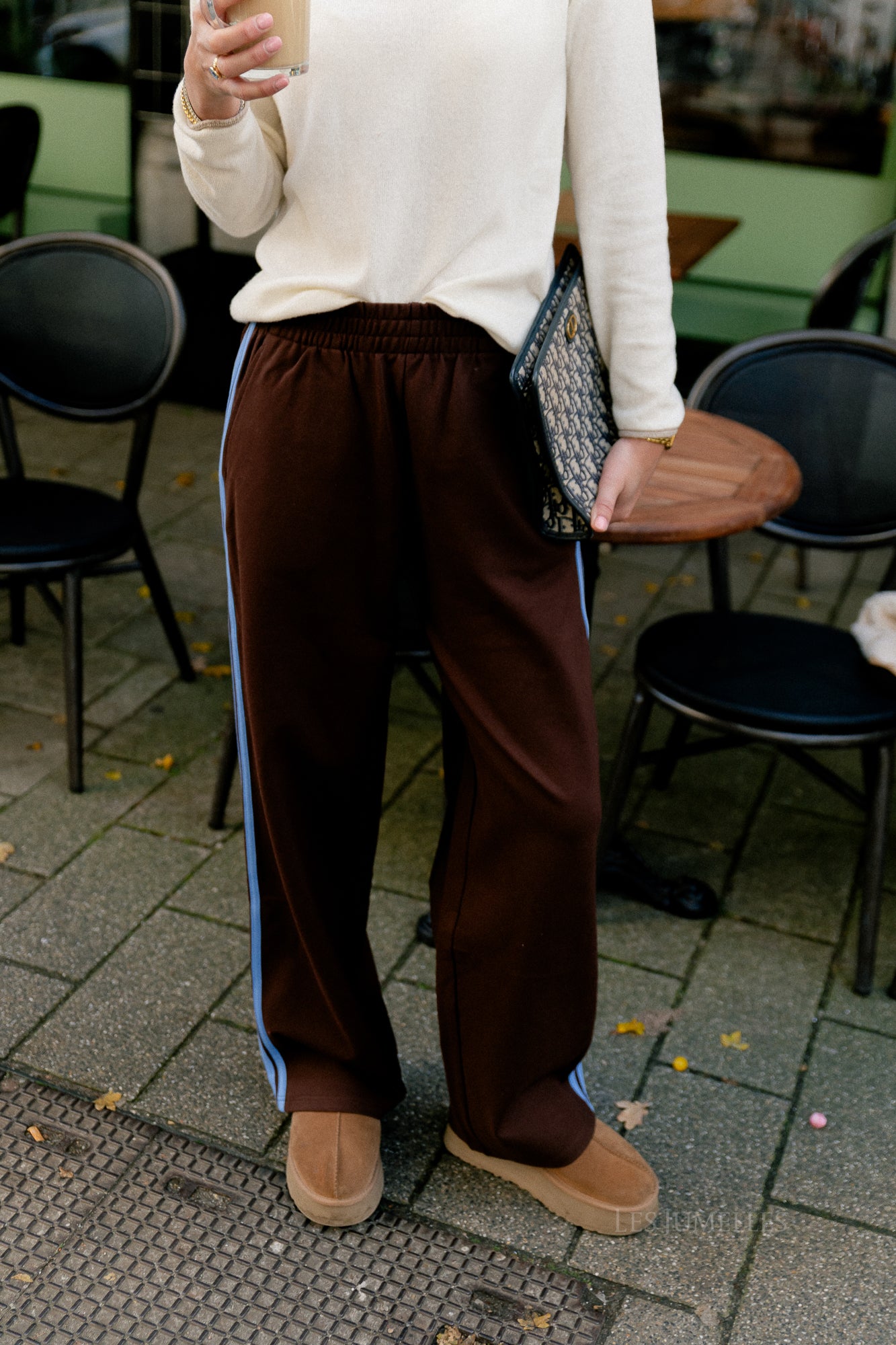 Isla track pants chocolate brown