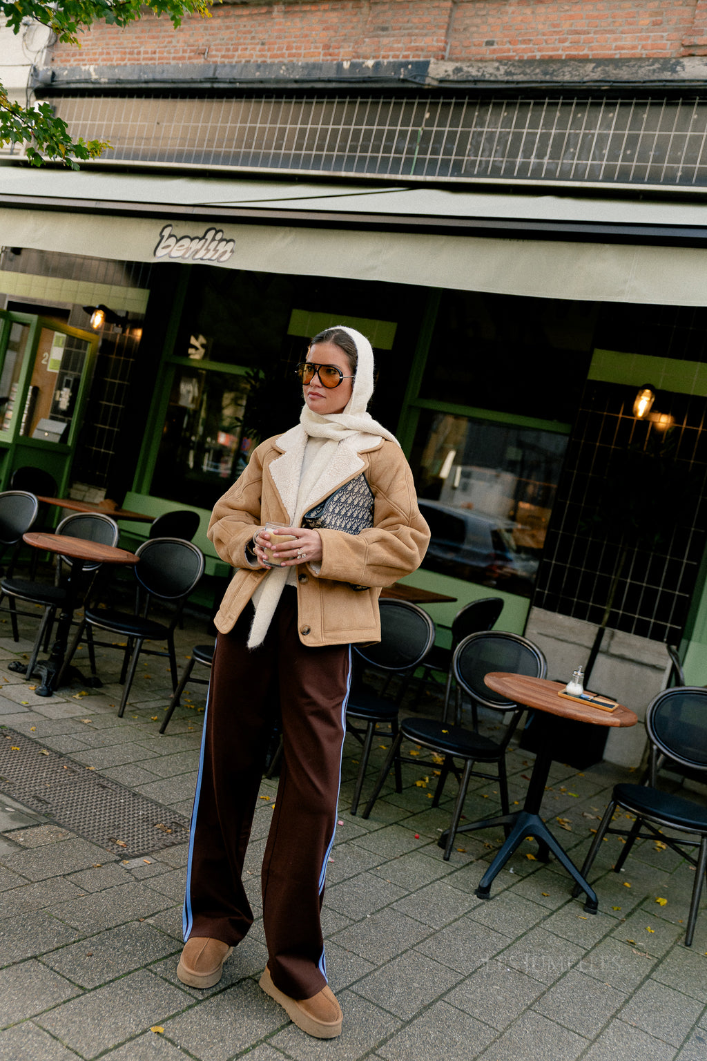 Myra jacket camel/ecru