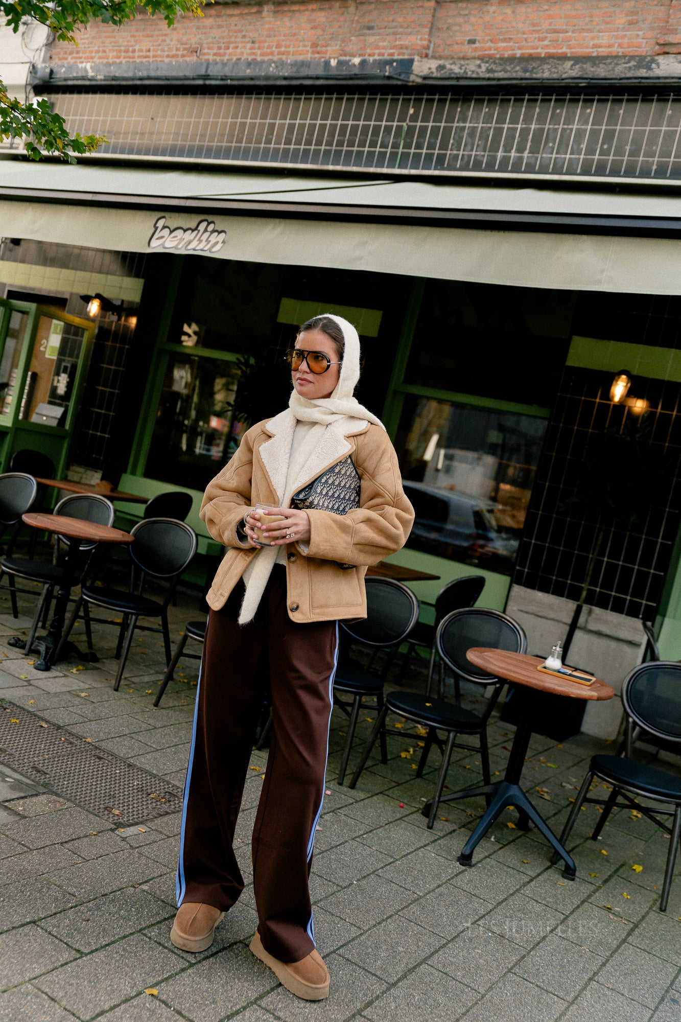 Myra jacket camel/ecru