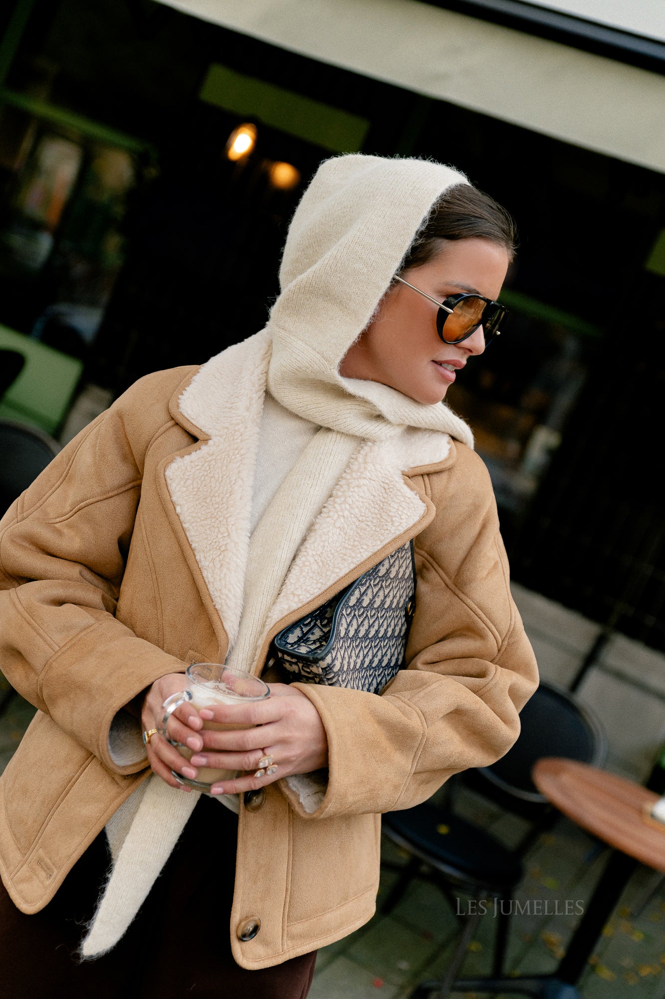 Leane scarf balaclava ecru