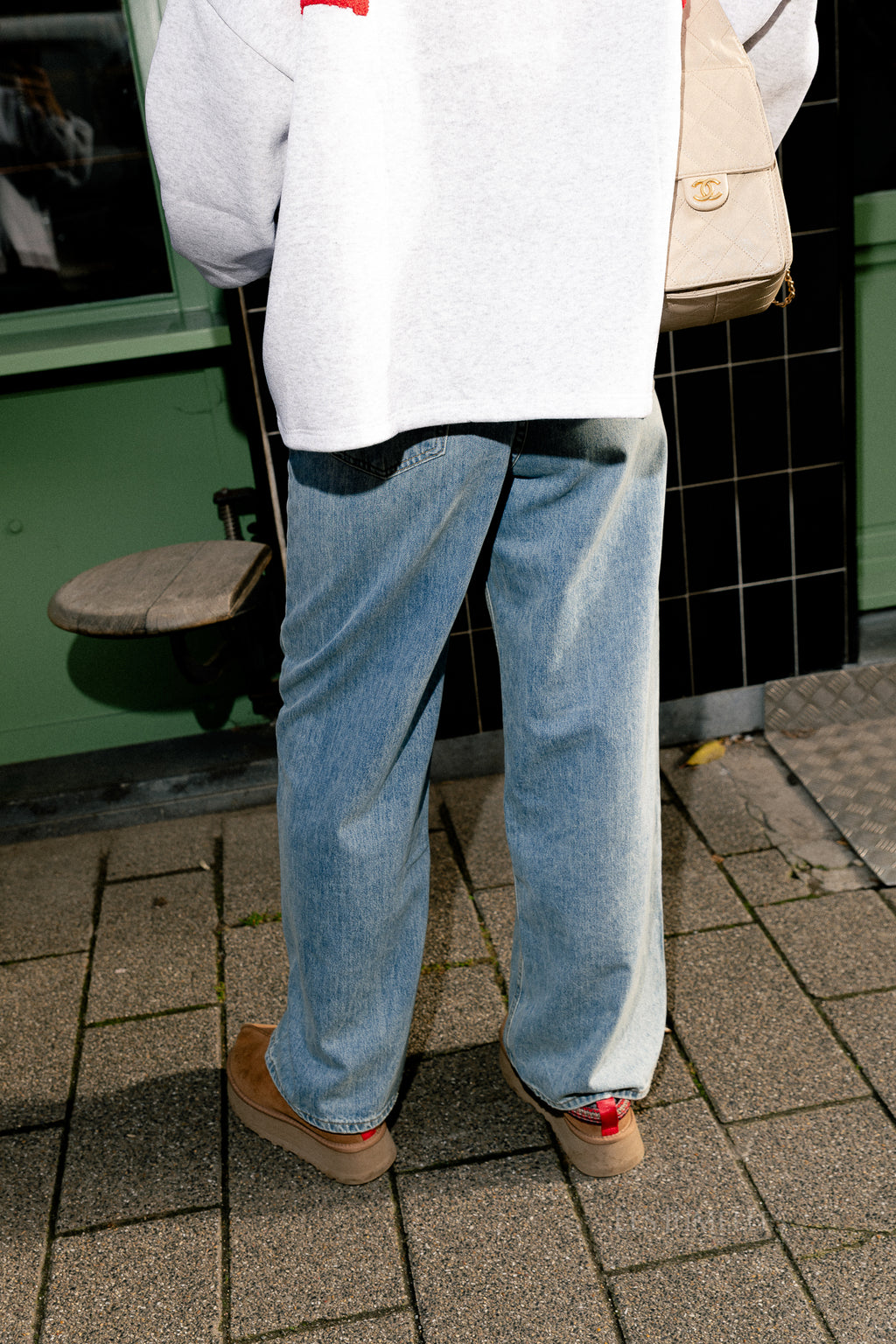 Rena asymmetric jeans light blue