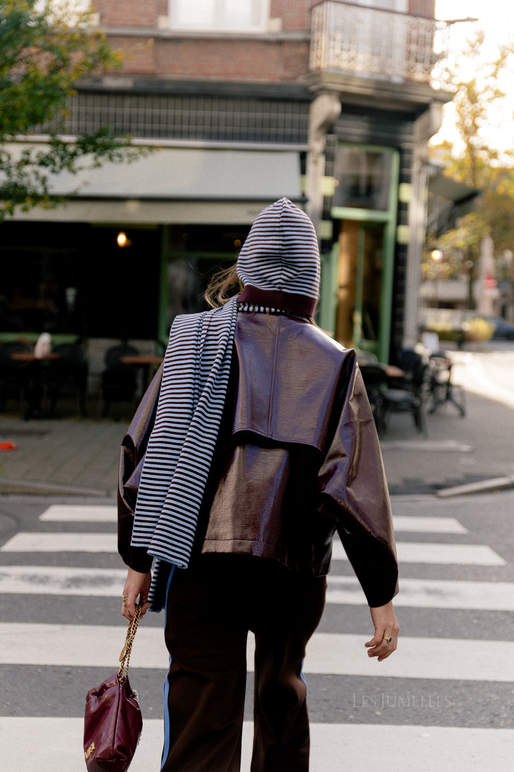 Jodie PU jacket burgundy