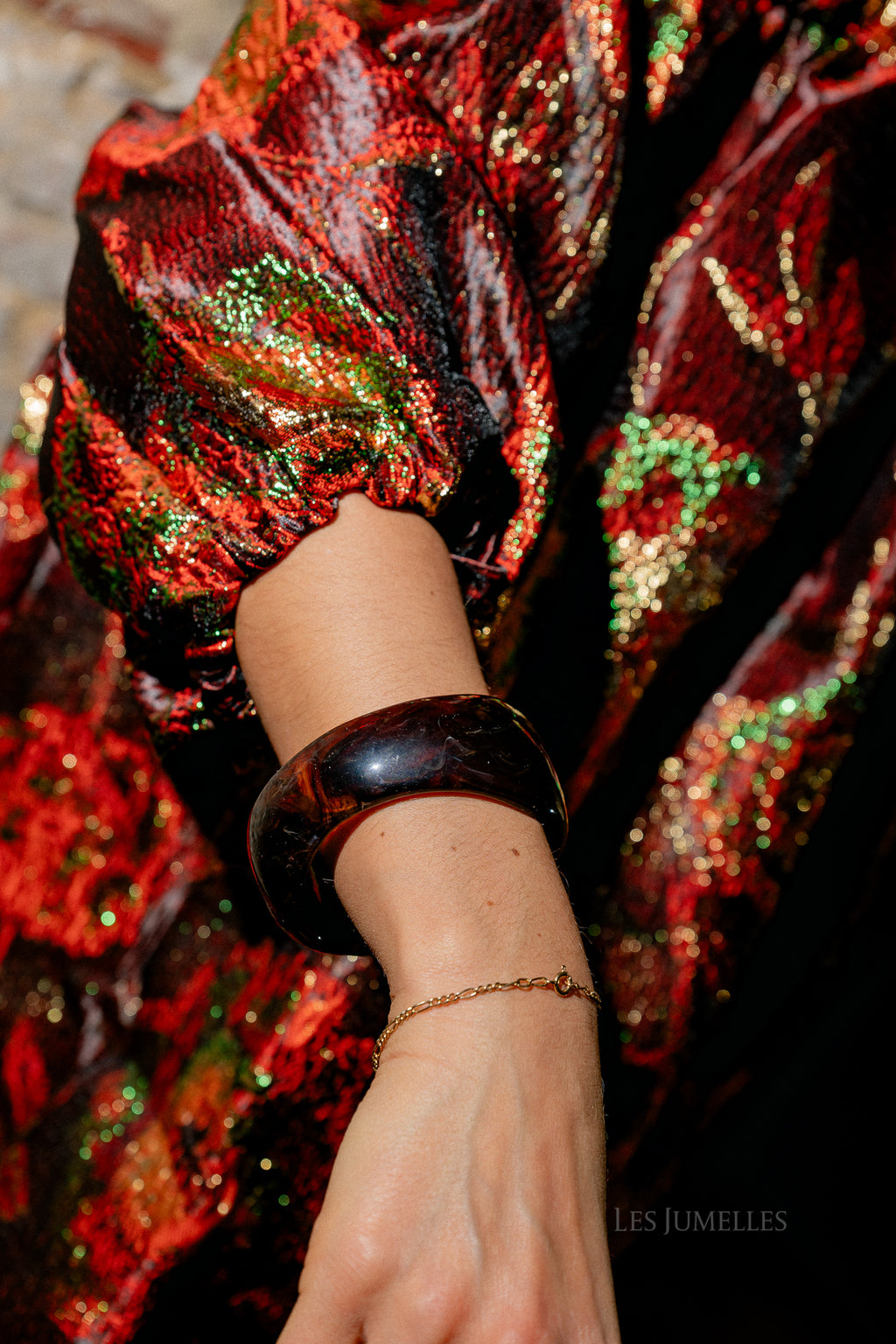 Breites Armreif-Armband Schokolade