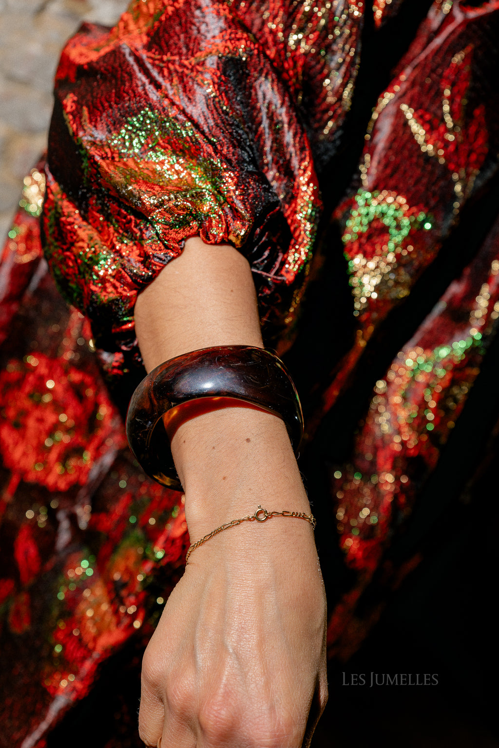 Breites Armreif-Armband Schokolade