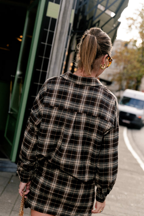 Charlie chemise à carreaux chocolat chaud