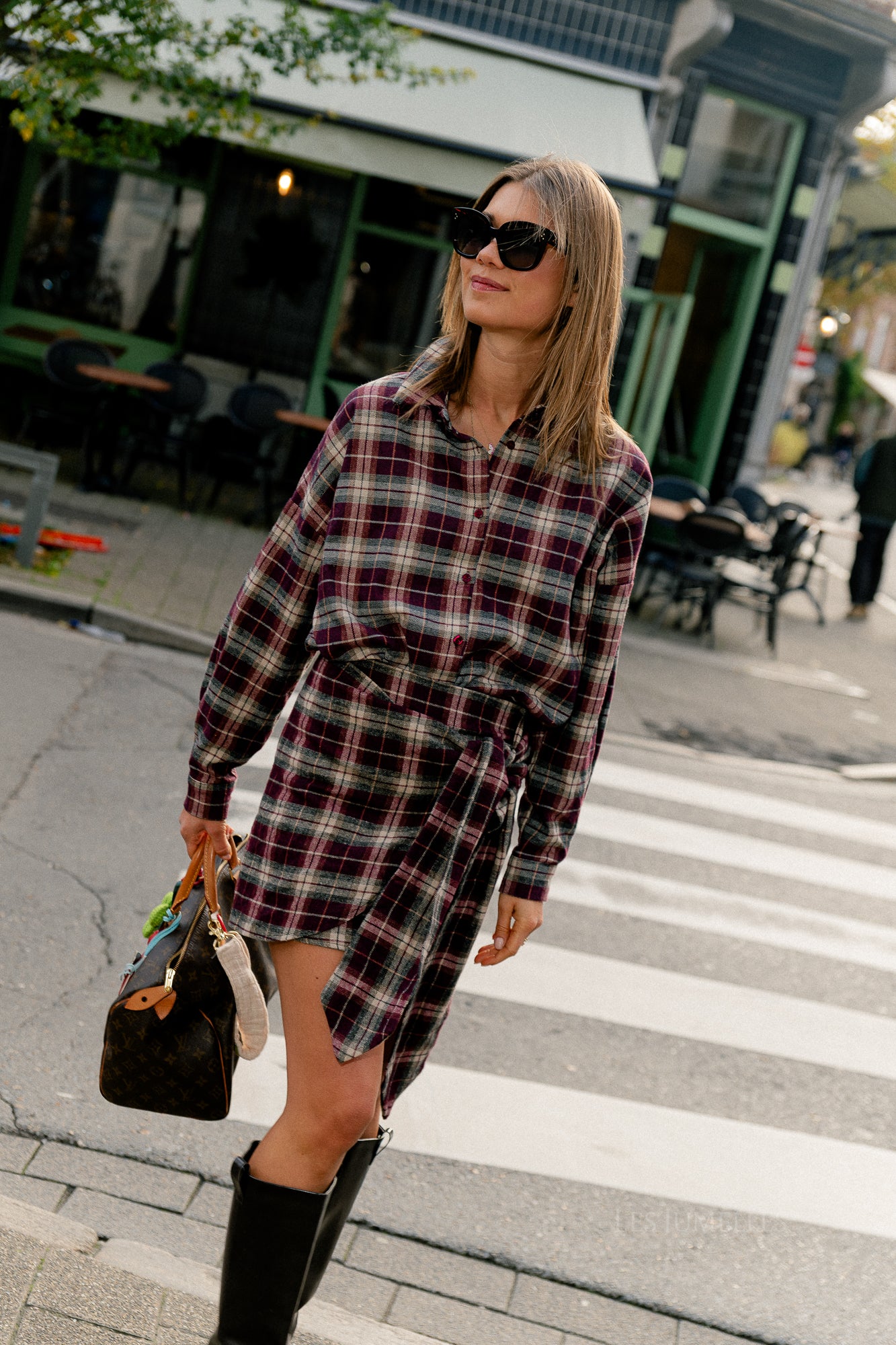 Chemise à carreaux bordeaux Charlie