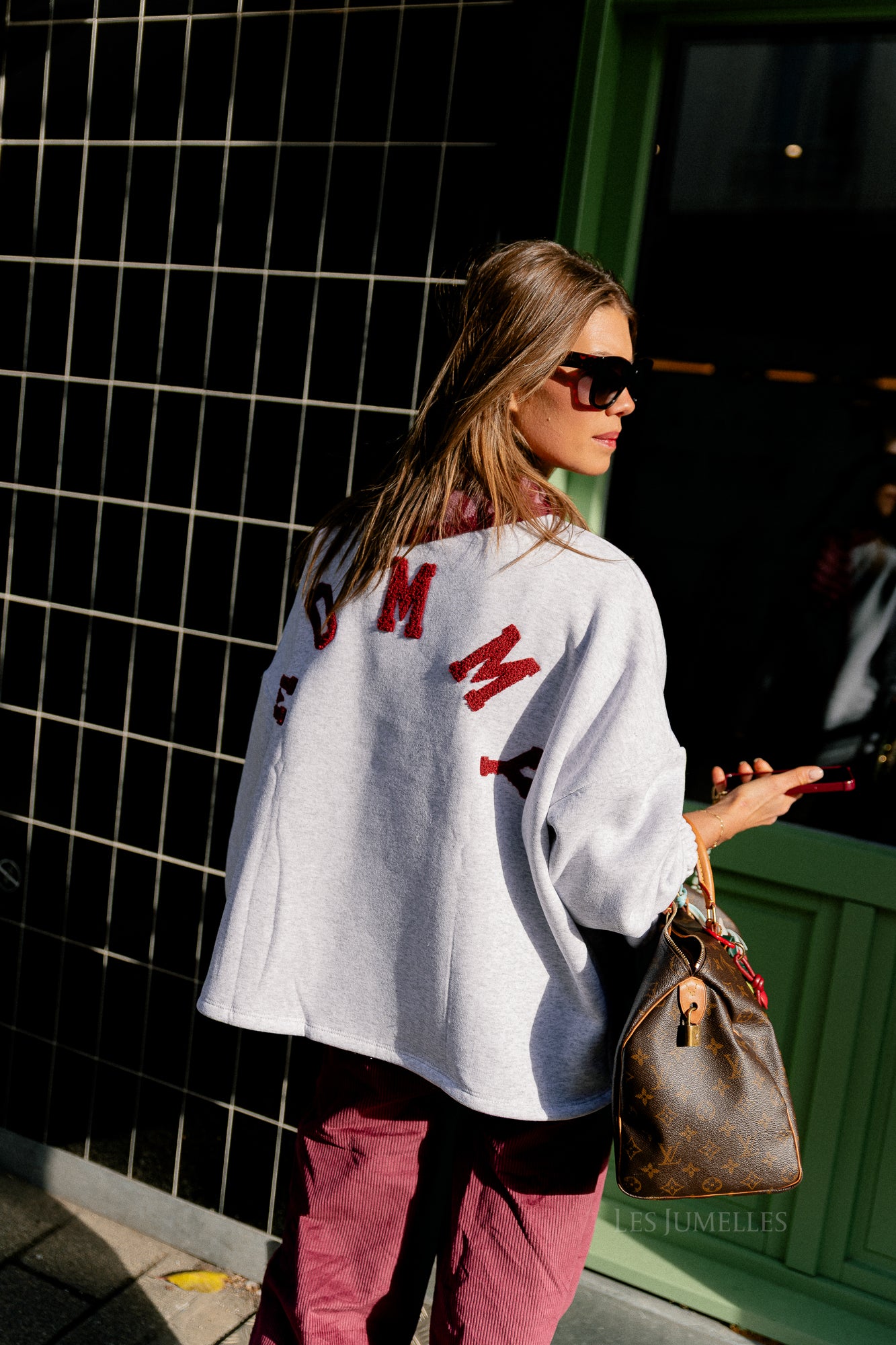 Pull 'Mommy' ORIGINAL bordeaux/gris clair