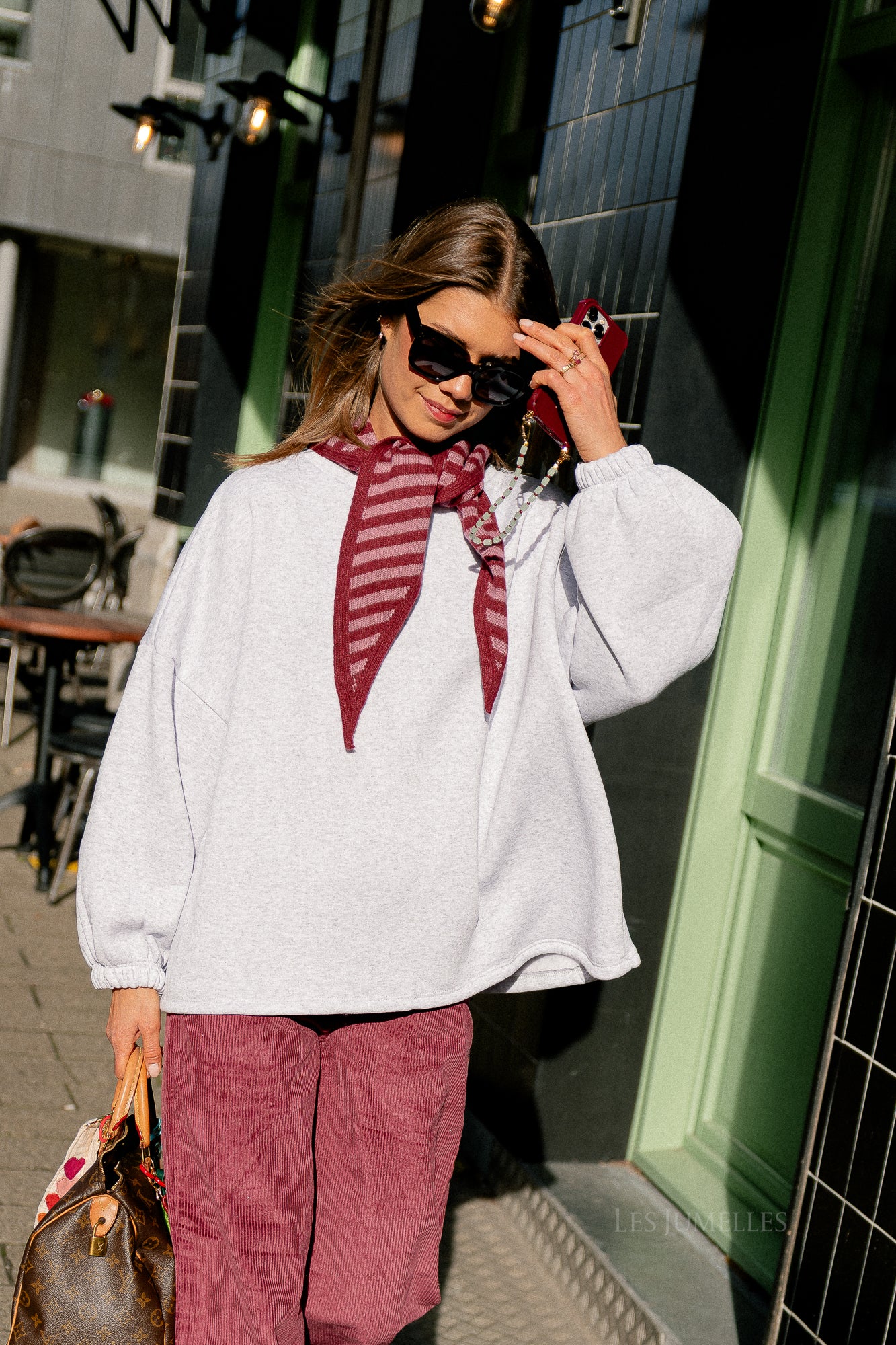 Pull 'Mommy' ORIGINAL bordeaux/gris clair