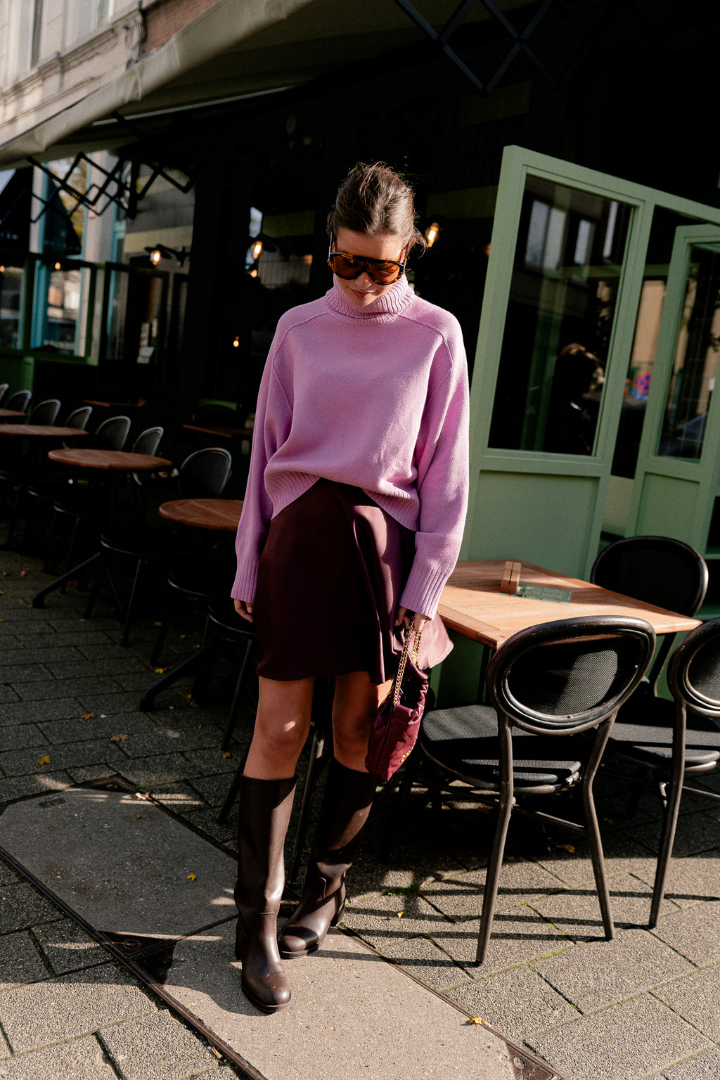 Maggie jumper mauve orchid