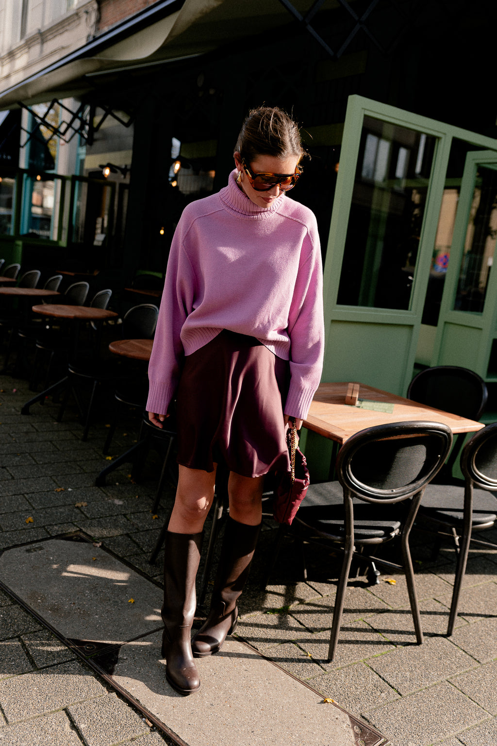 Maggie jumper mauve orchid