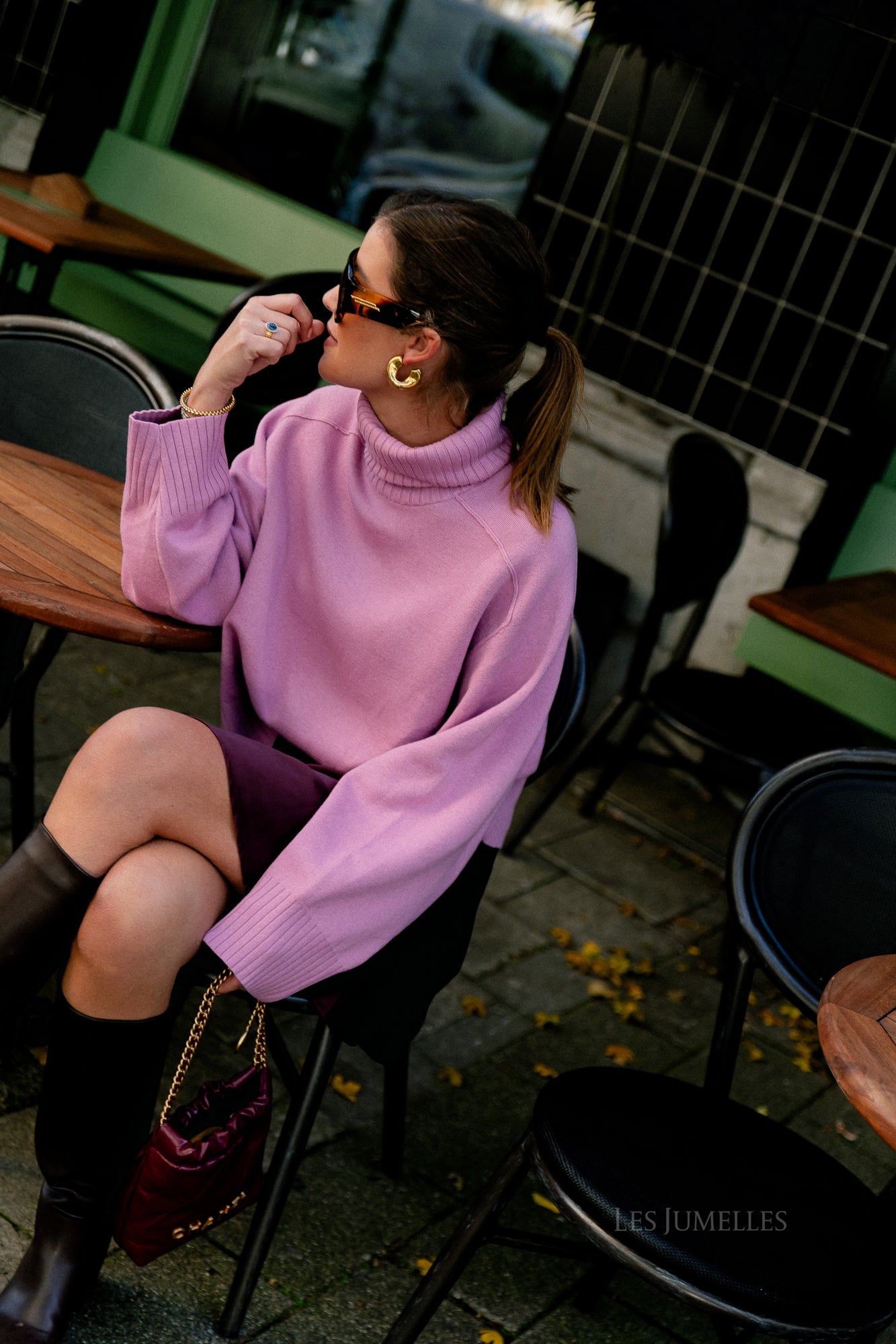 Maggie jumper mauve orchid