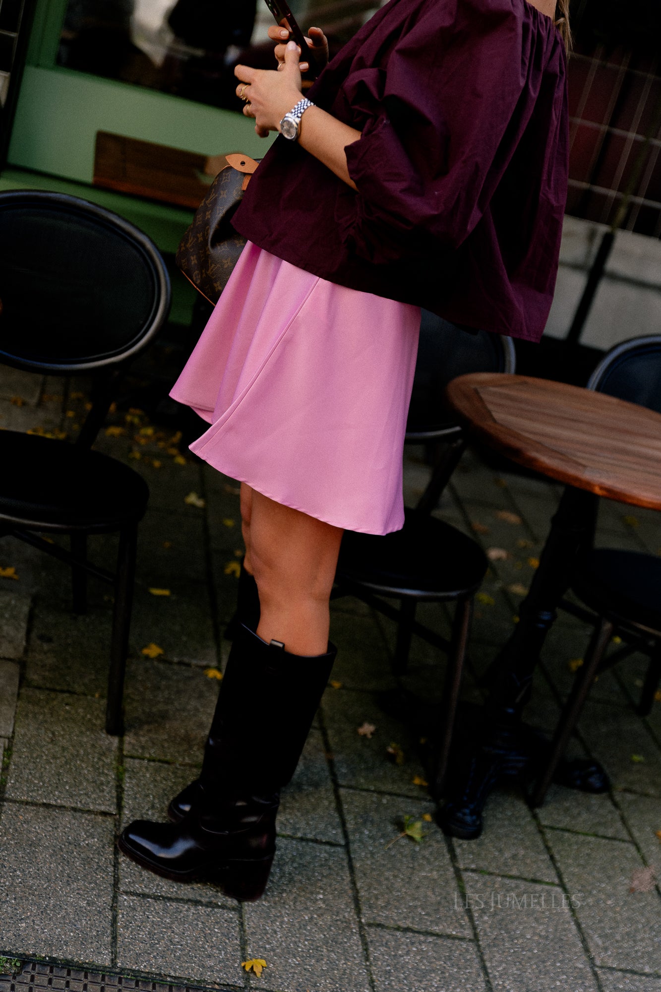 Jupe courte volumineuse YASPella HW mauve