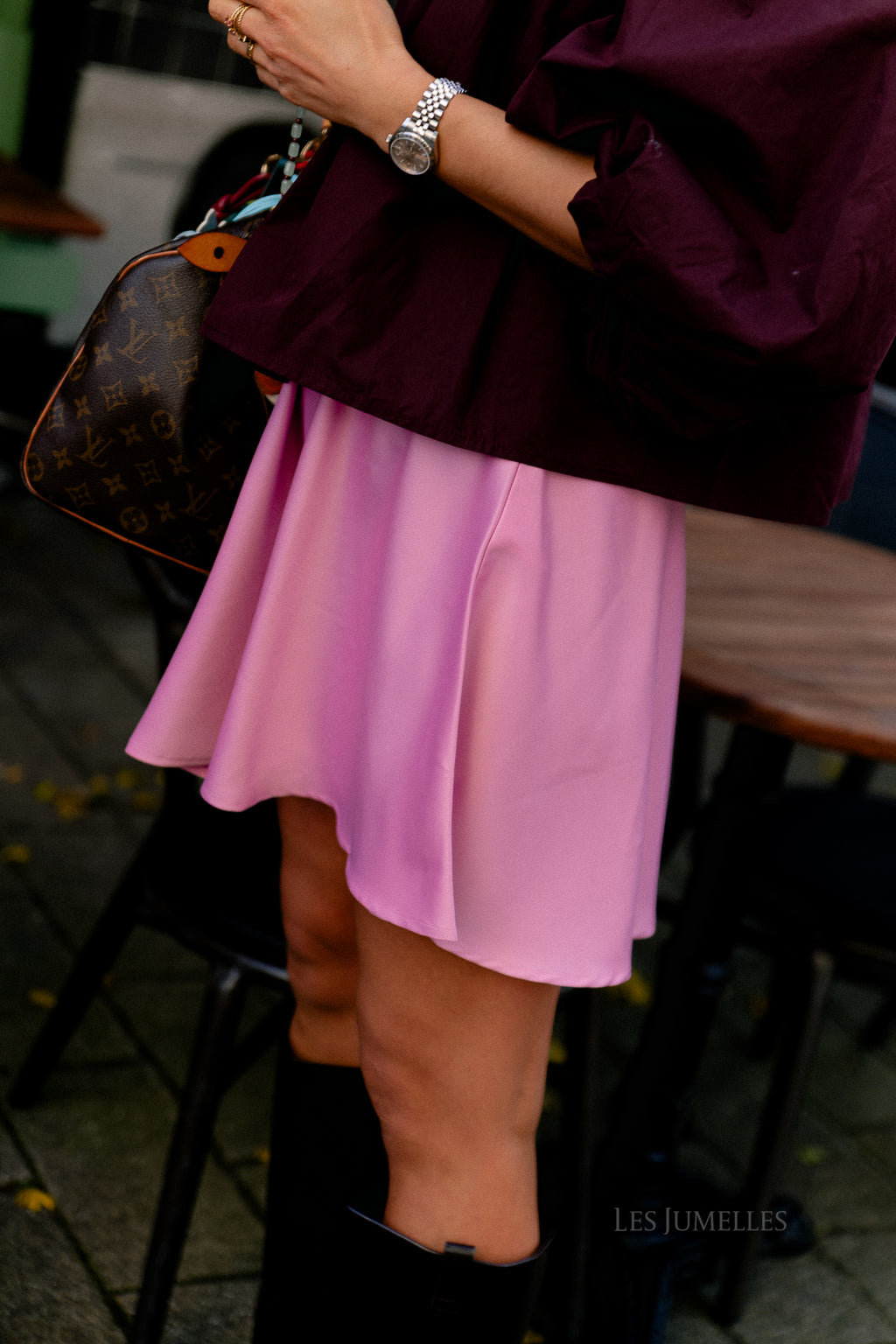 Jupe courte volumineuse YASPella HW mauve