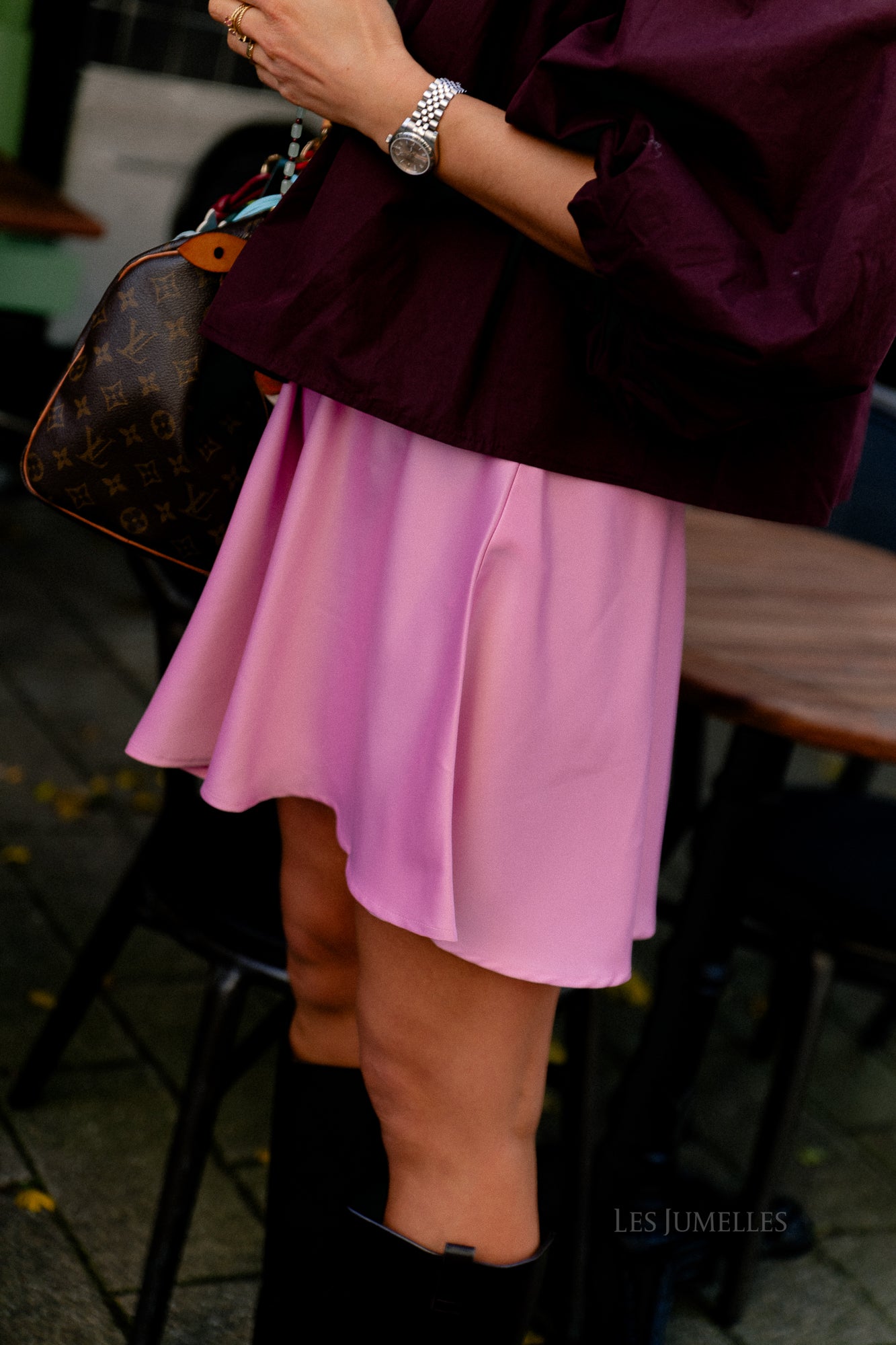 Jupe courte volumineuse YASPella HW mauve