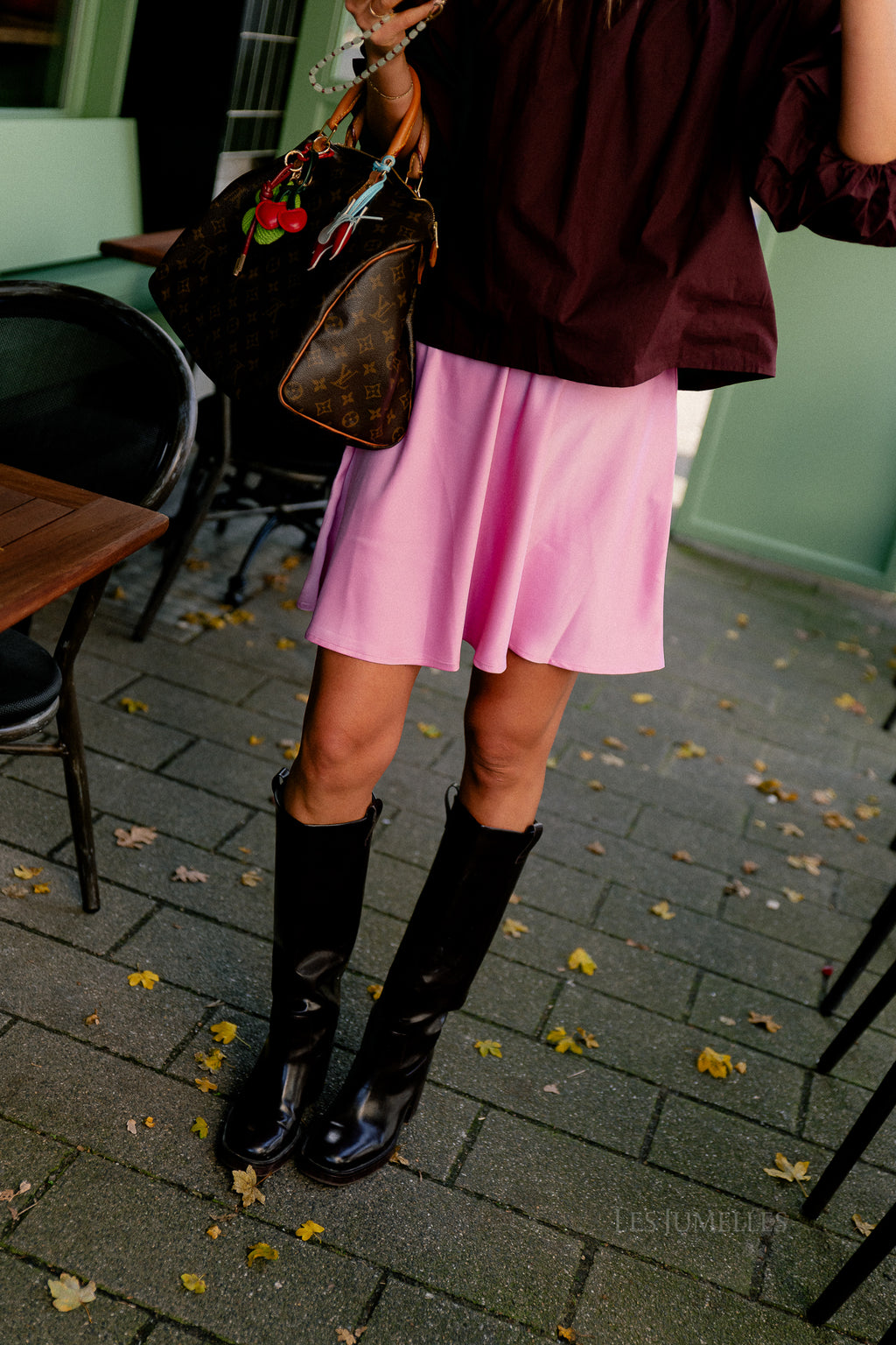 Jupe courte volumineuse YASPella HW mauve