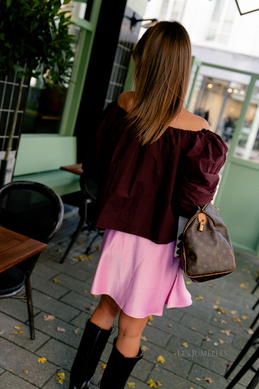 Jupe courte volumineuse YASPella HW mauve