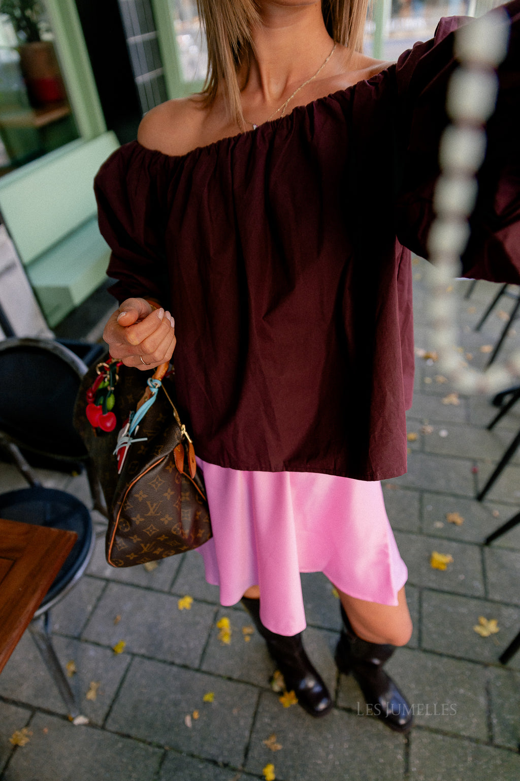 Jupe courte volumineuse YASPella HW mauve