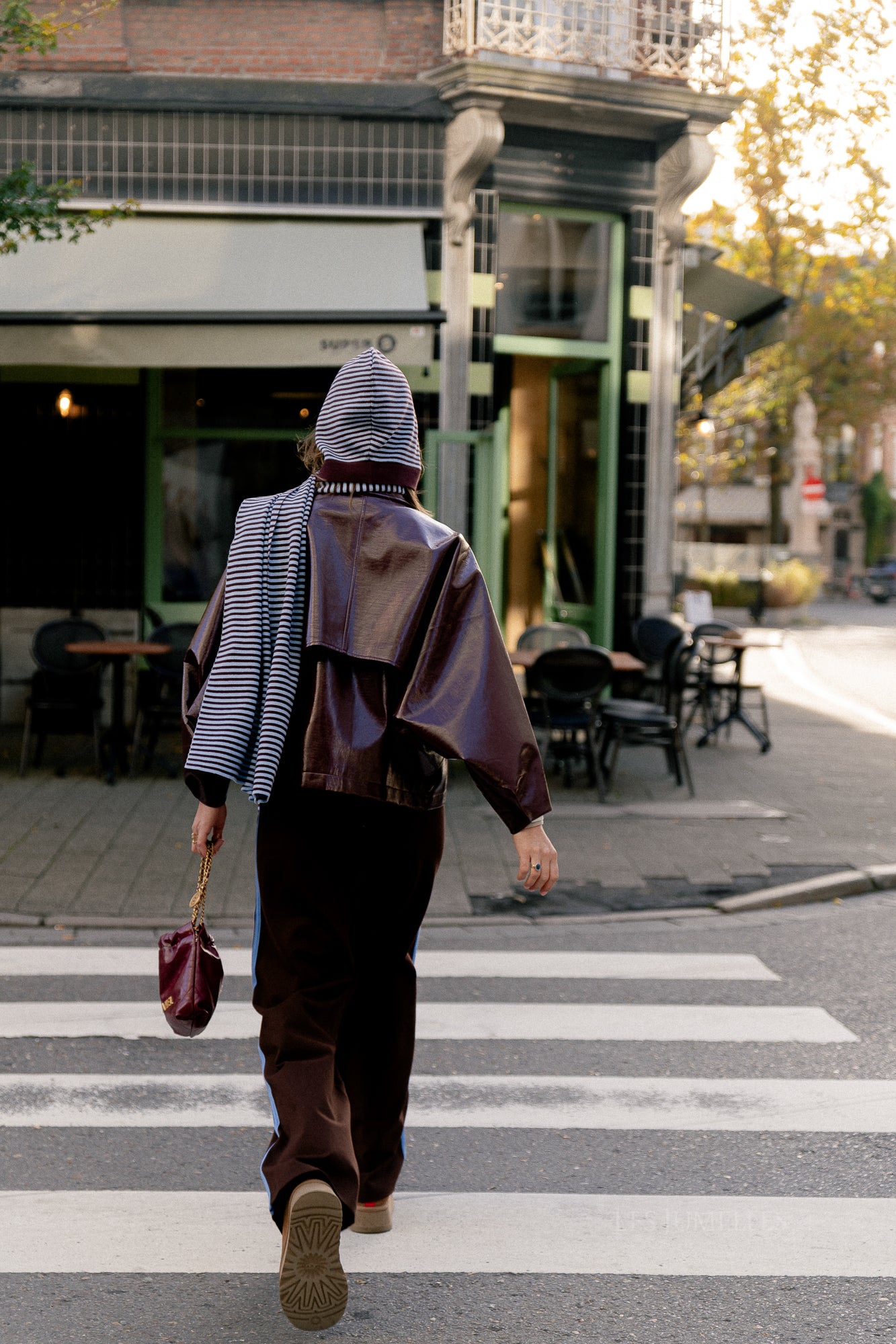 Jodie PU jacket burgundy
