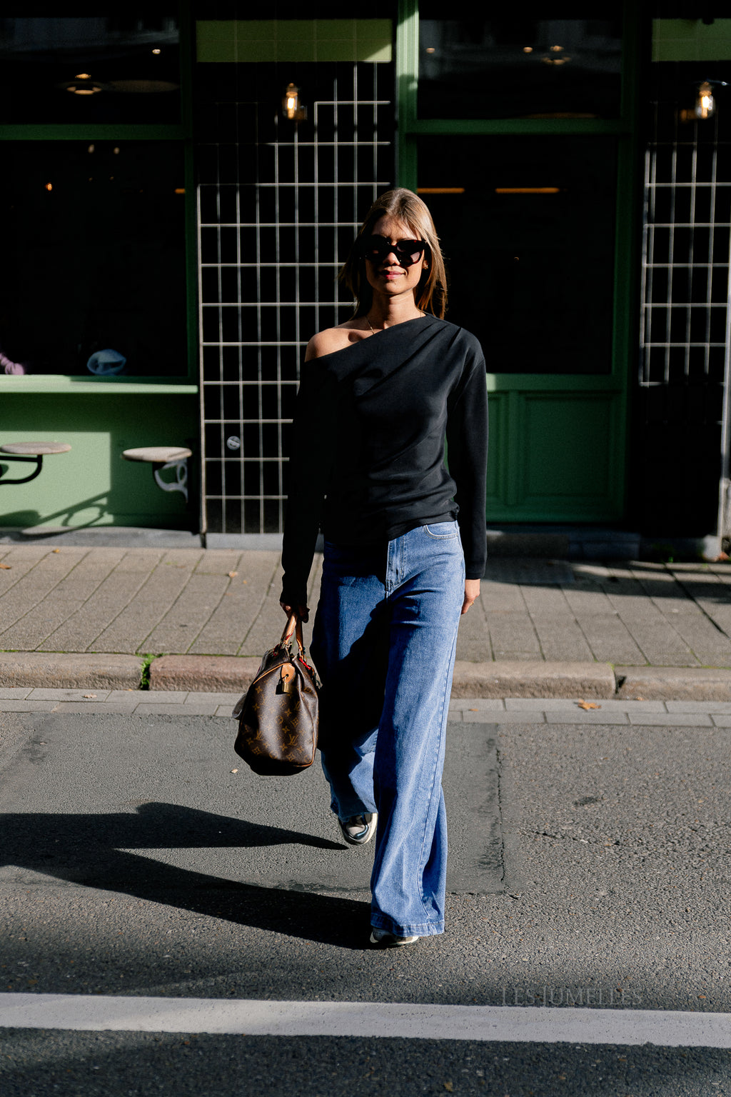 SLFtenny Langarm Drapiertes Top Schwarz