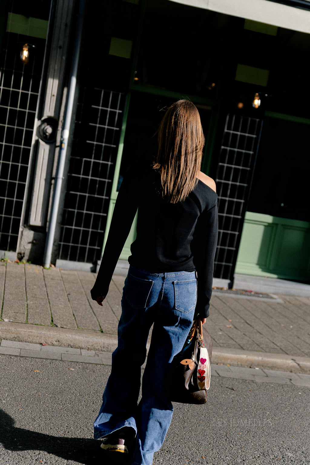 SLFtenny Langarm Drapiertes Top Schwarz