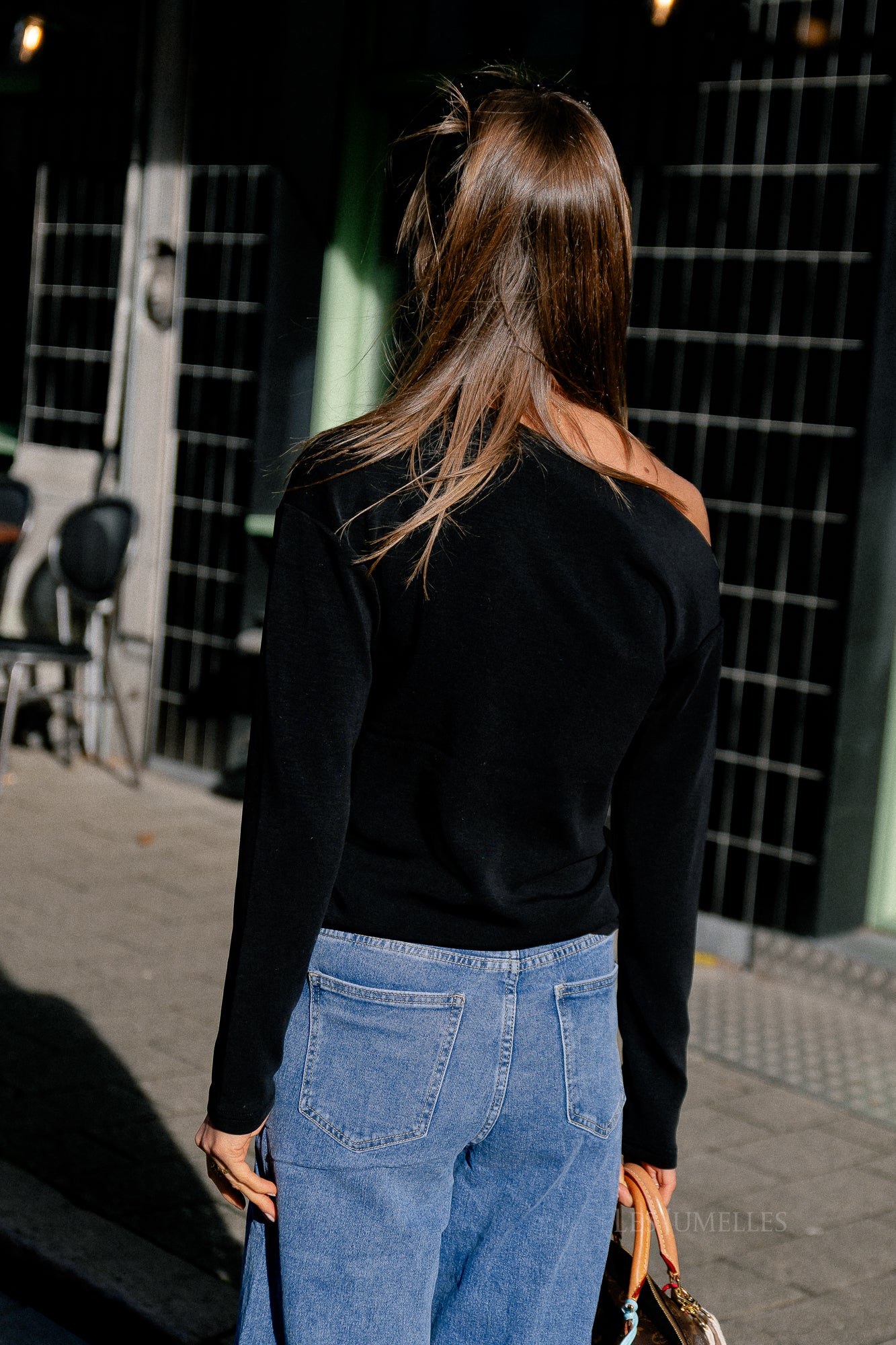 SLFtenny Langarm Drapiertes Top Schwarz