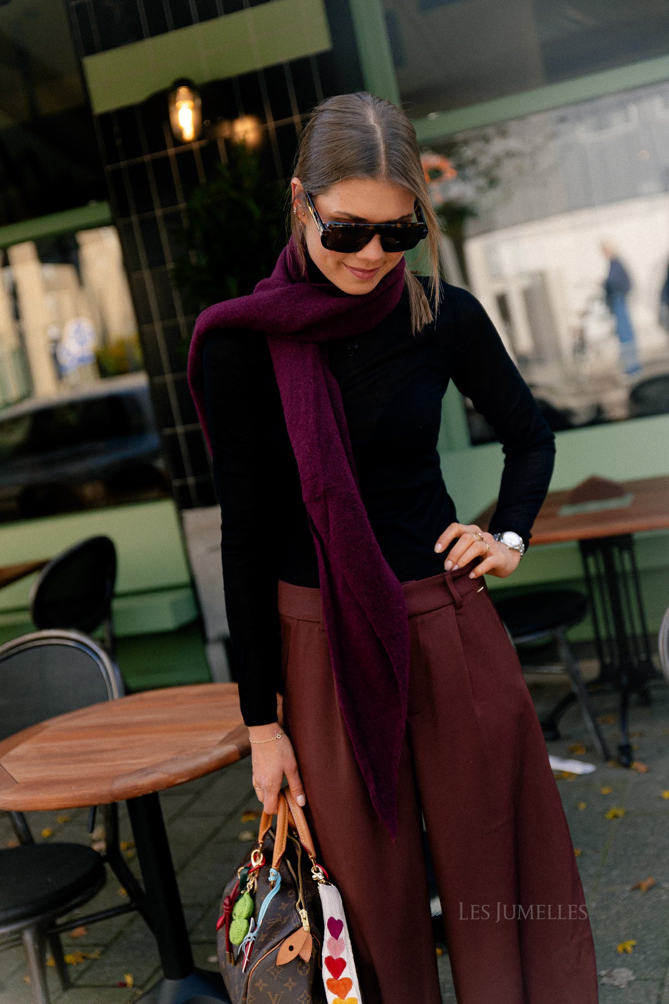 Carmen-Schal bordeaux