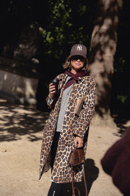 Les Jumelles Trinny trenchcoat leopard