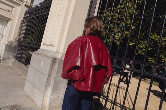 Les Jumelles Jodie PU jacket red