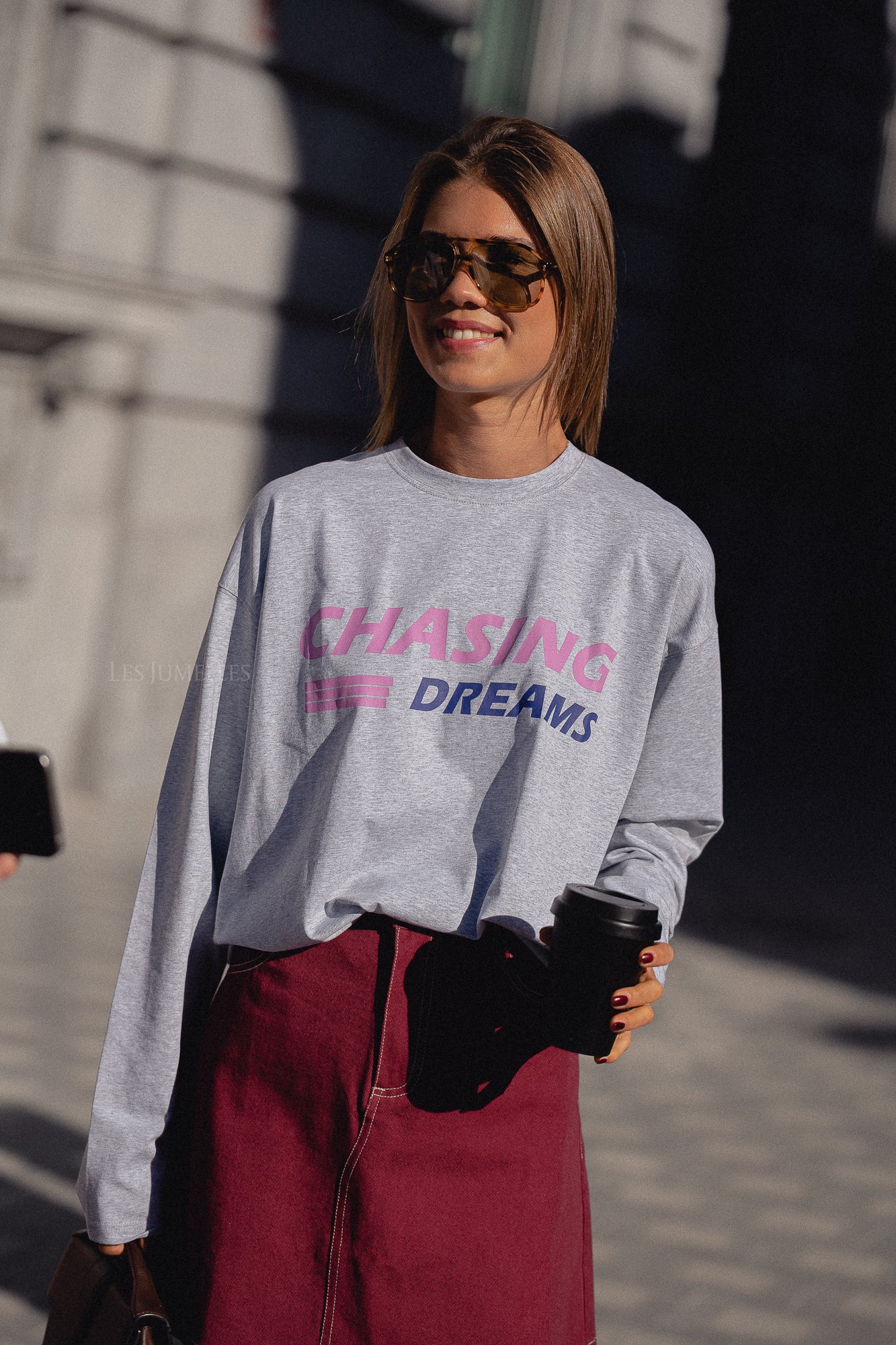 Chasing dreams longsleeve grey melange