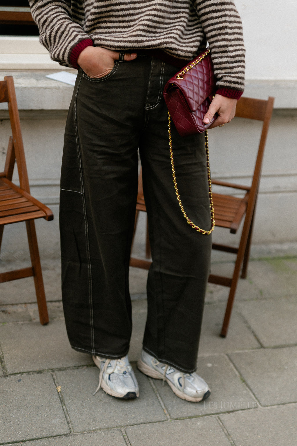 Pantalon en denim Willow marron foncé