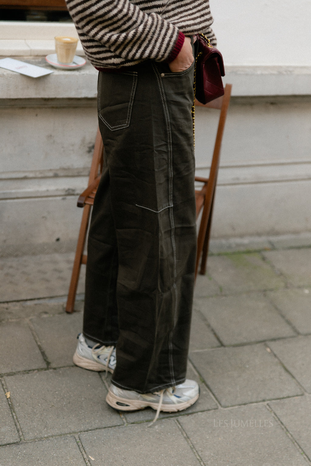 Pantalon en denim Willow marron foncé