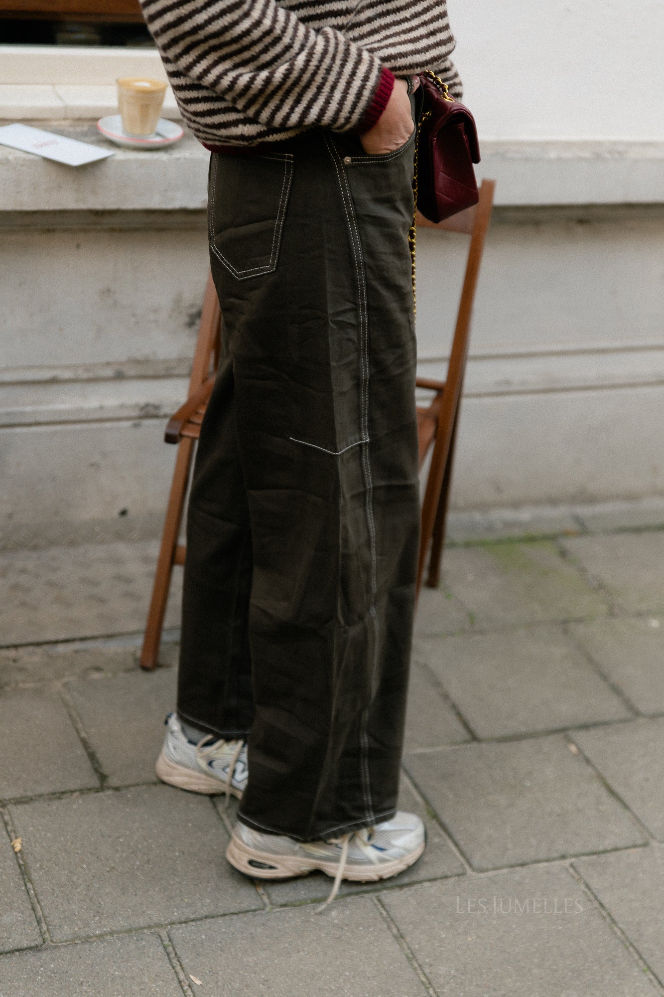 Pantalon en denim Willow marron foncé