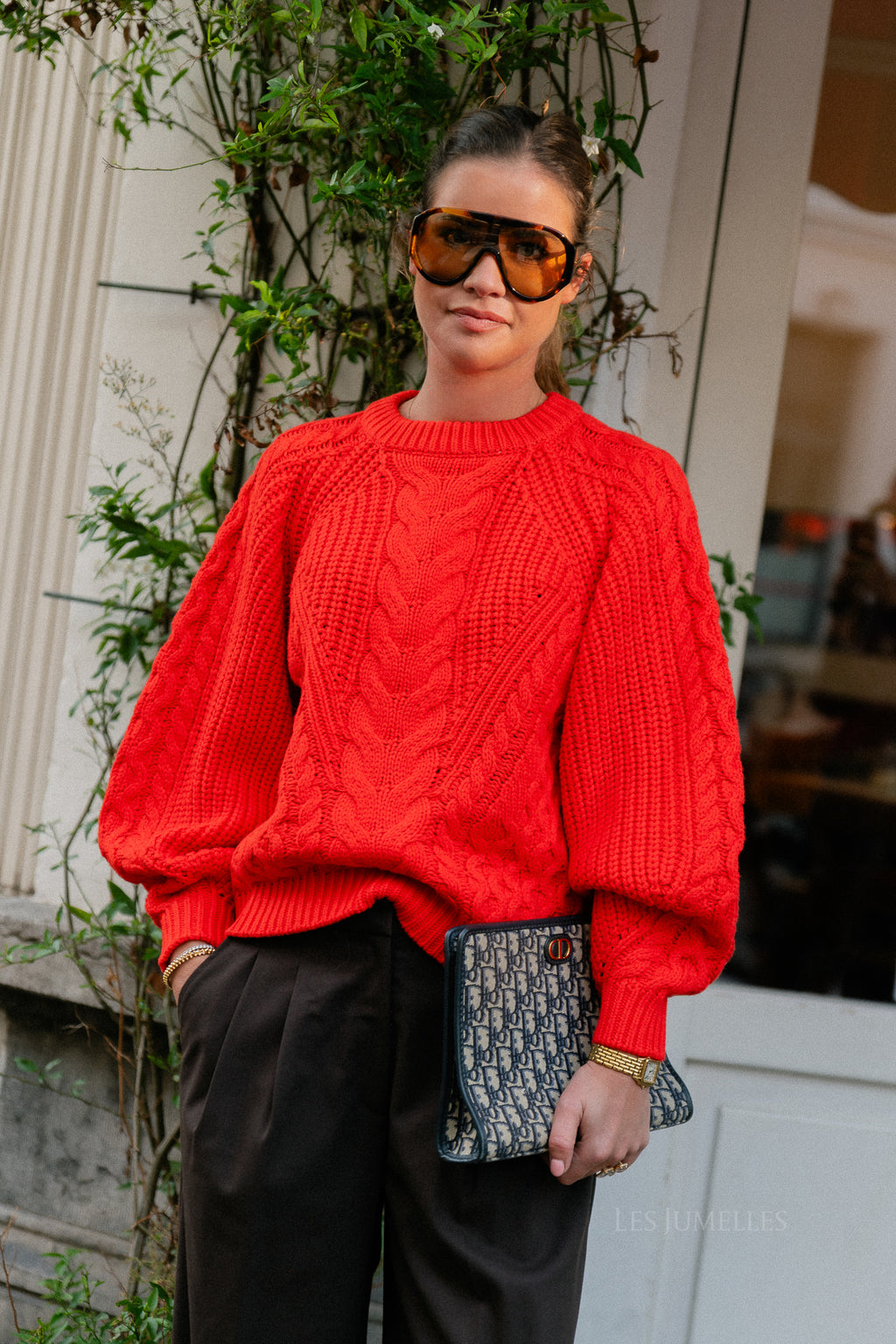 YASNansa LS knit pullover fiery red