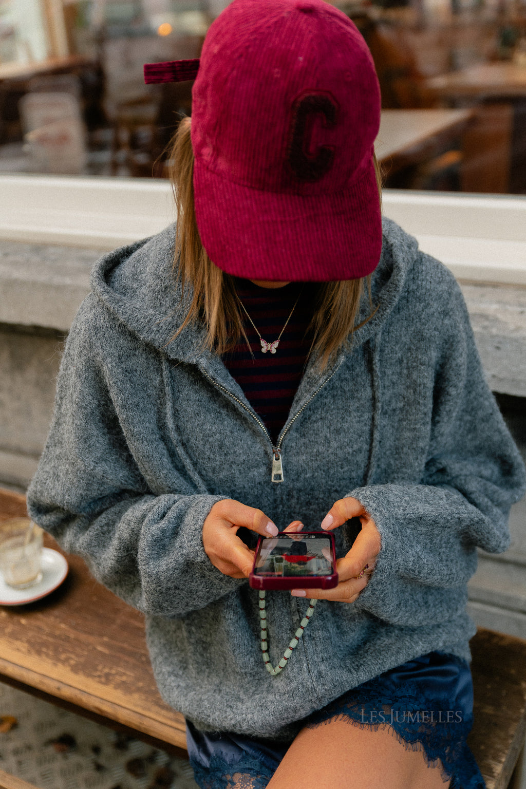 Isela cardigan dark grey melange