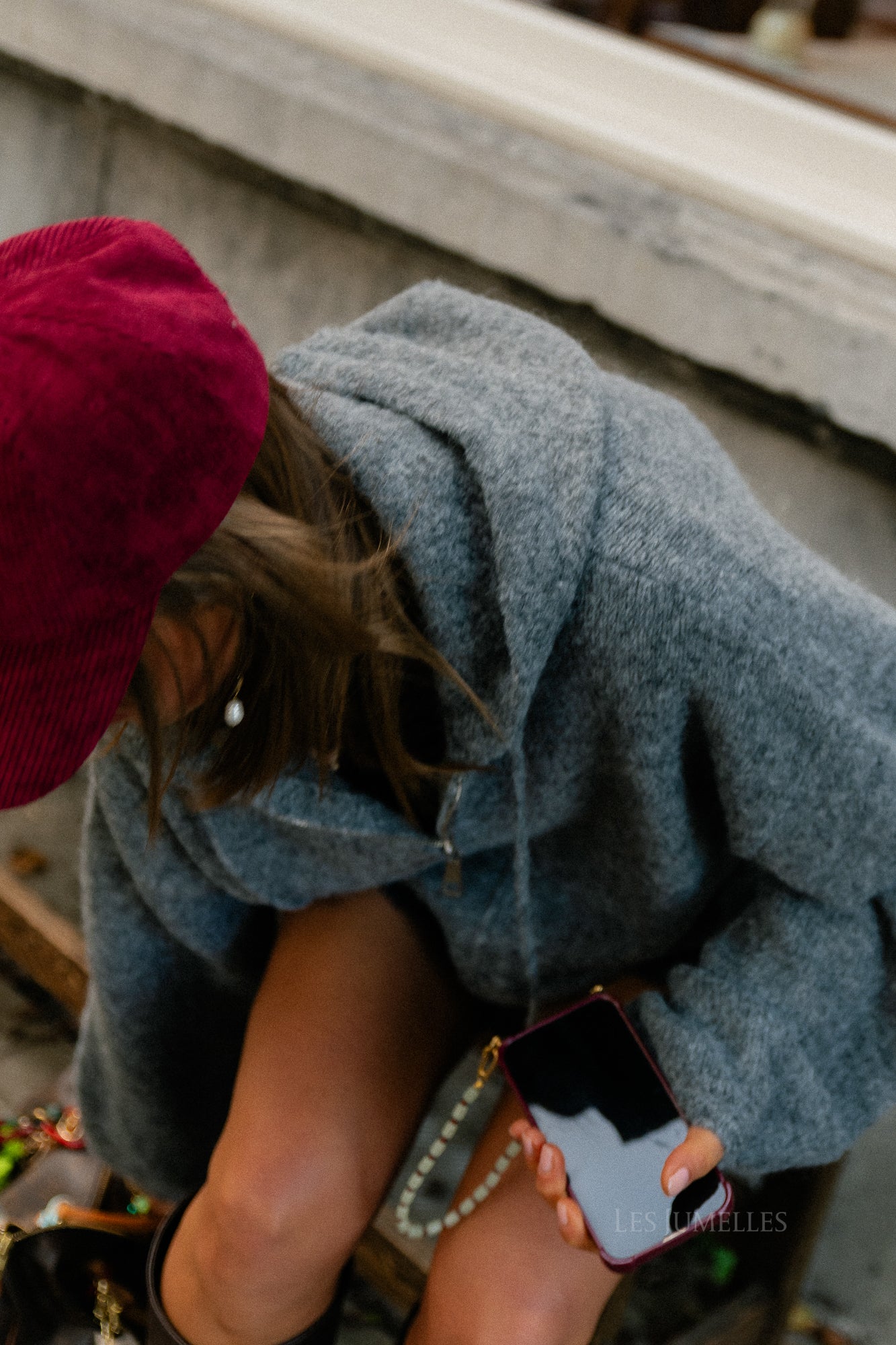 Isela cardigan dark grey melange