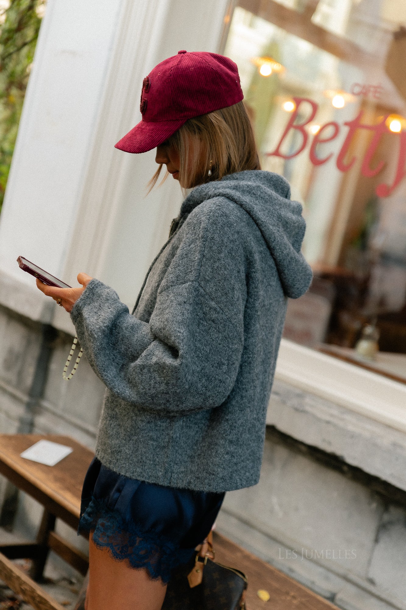 Isela cardigan dark grey melange