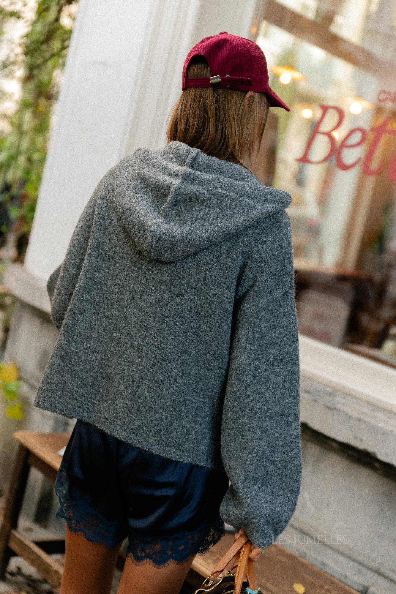 Isela cardigan dark grey melange