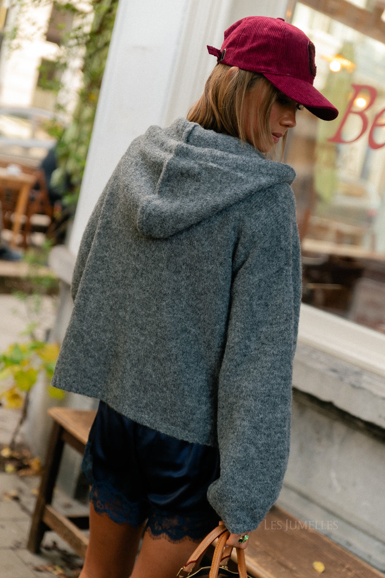 Isela cardigan dark grey melange