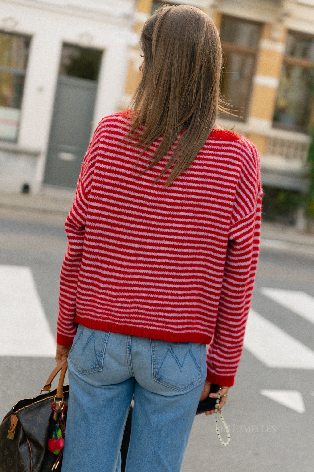 Josie striped jumper red/pink