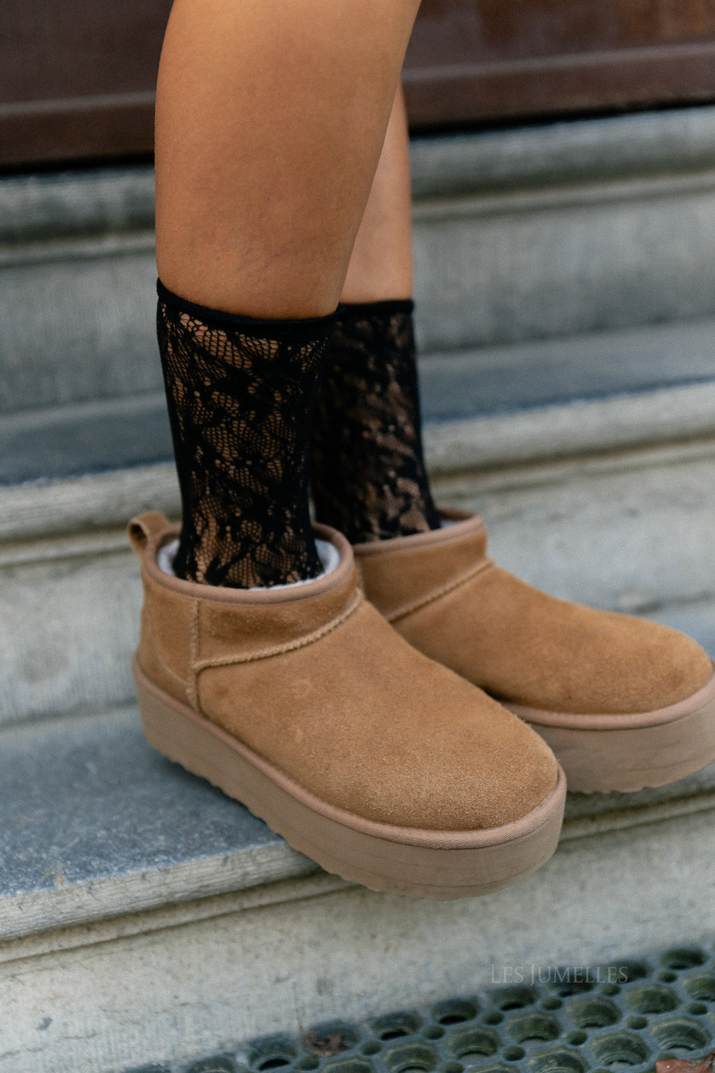 Lacia kanten sok zwart