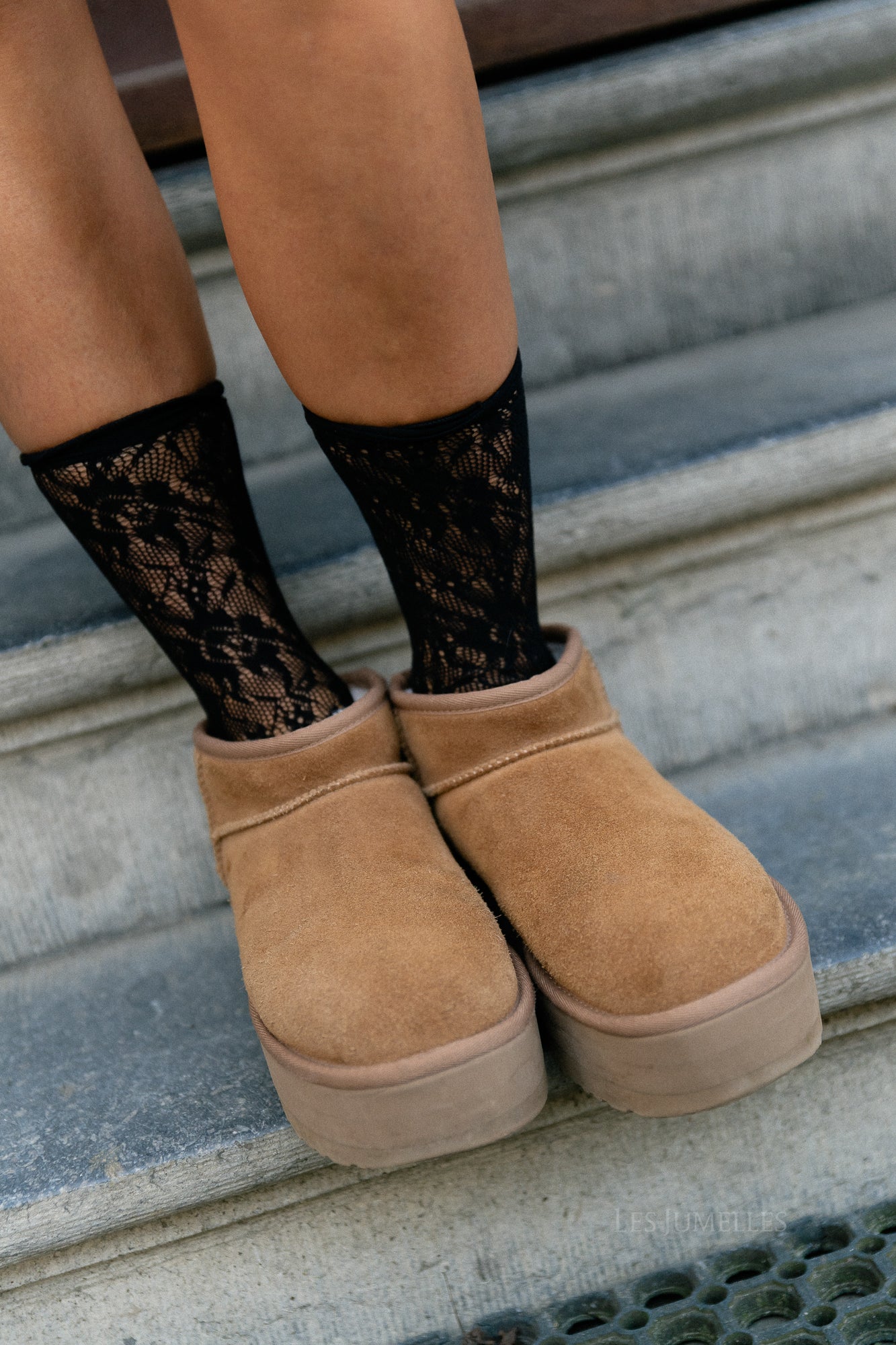 Lacia kanten sok zwart