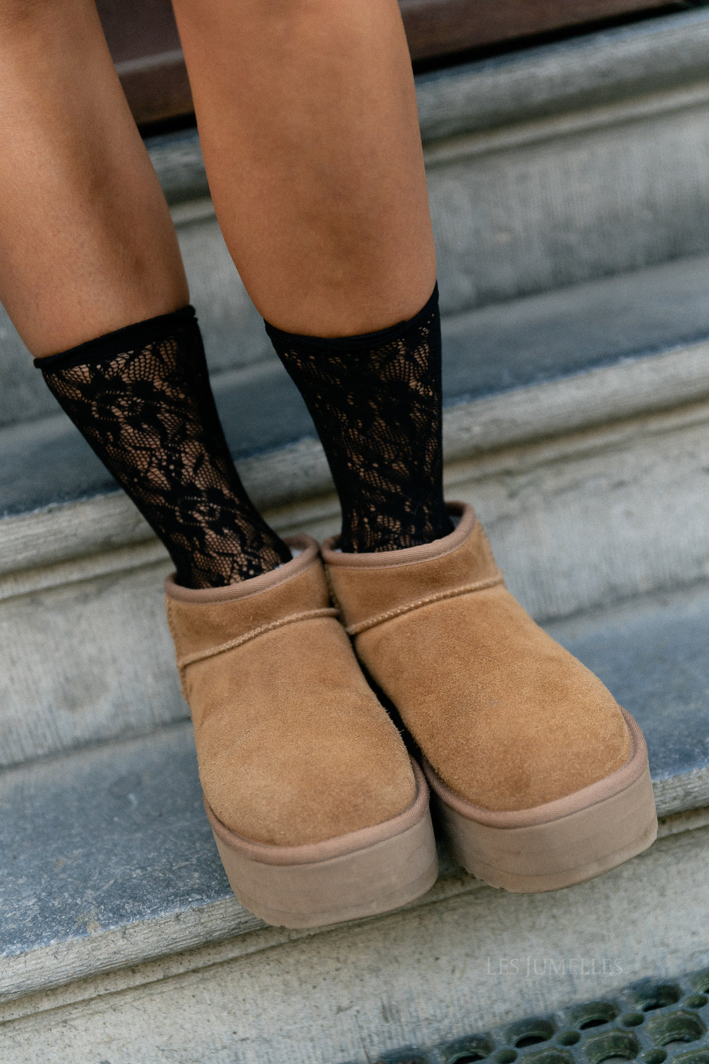 Lacia kanten sok zwart