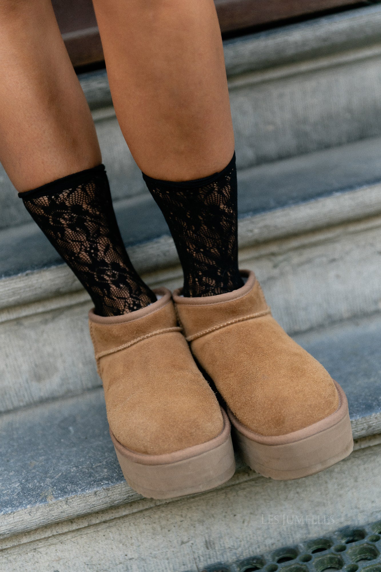 Lacia kanten sok zwart