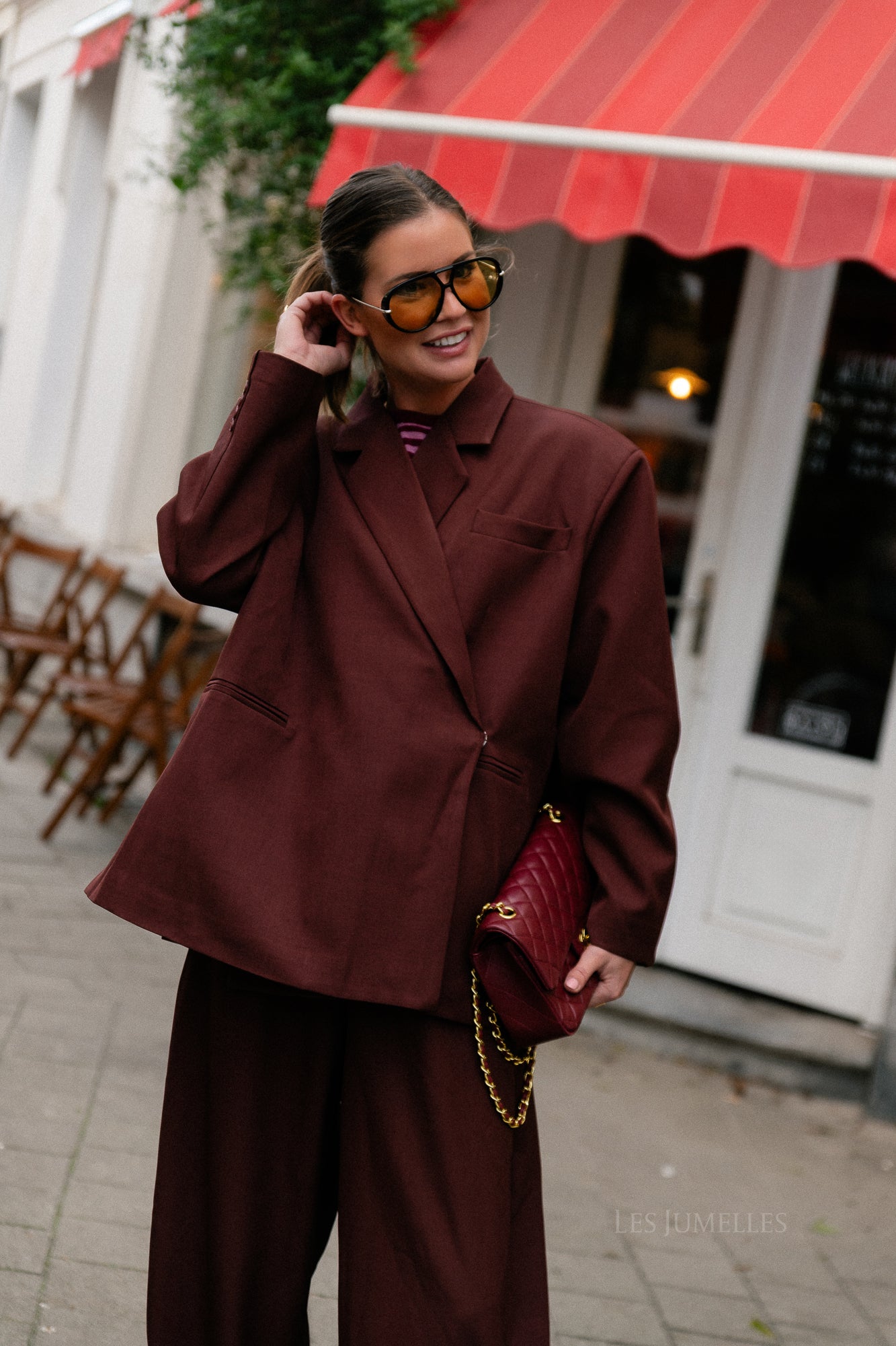 Blazer oversize bordeaux Chloé