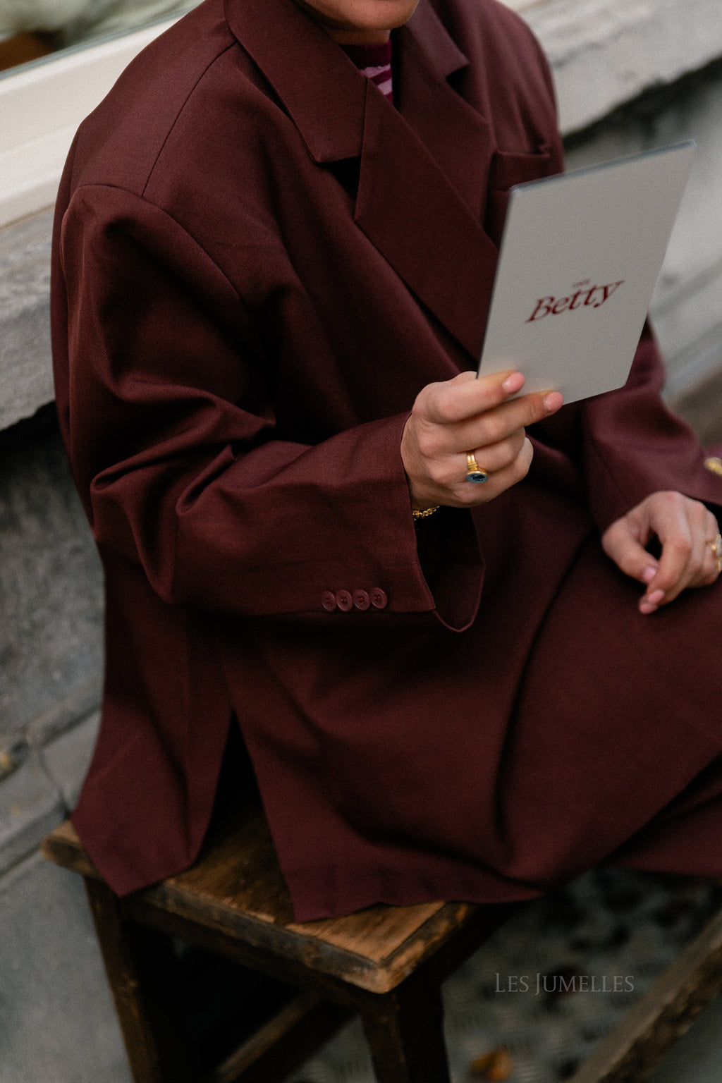 Blazer oversize bordeaux Chloé