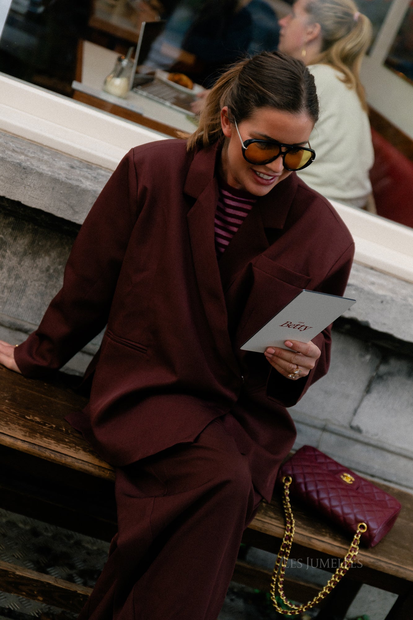 Blazer oversize bordeaux Chloé