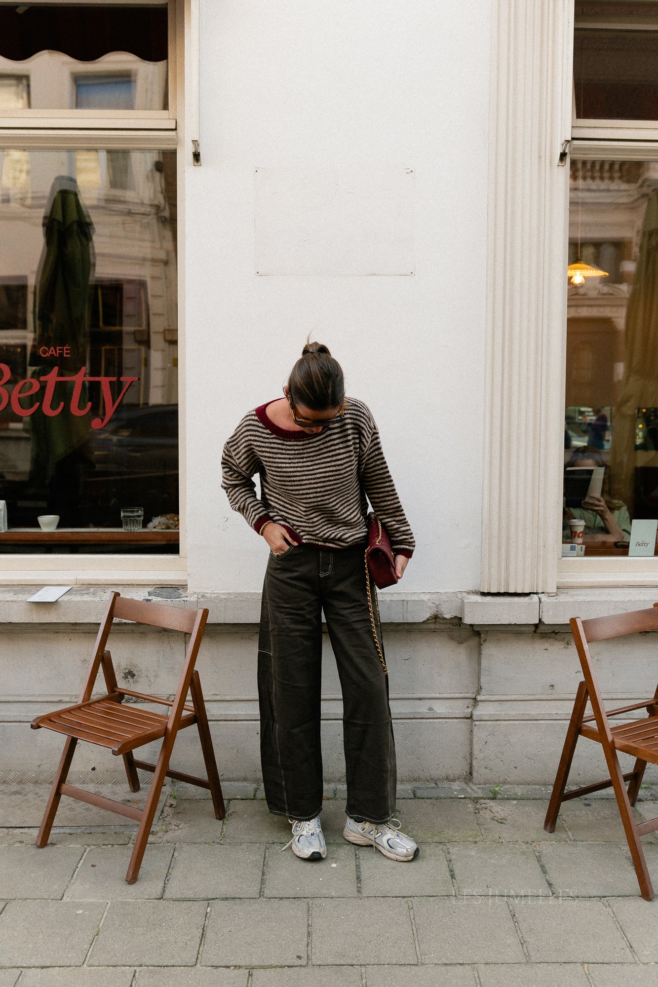 Pantalon en denim Willow marron foncé